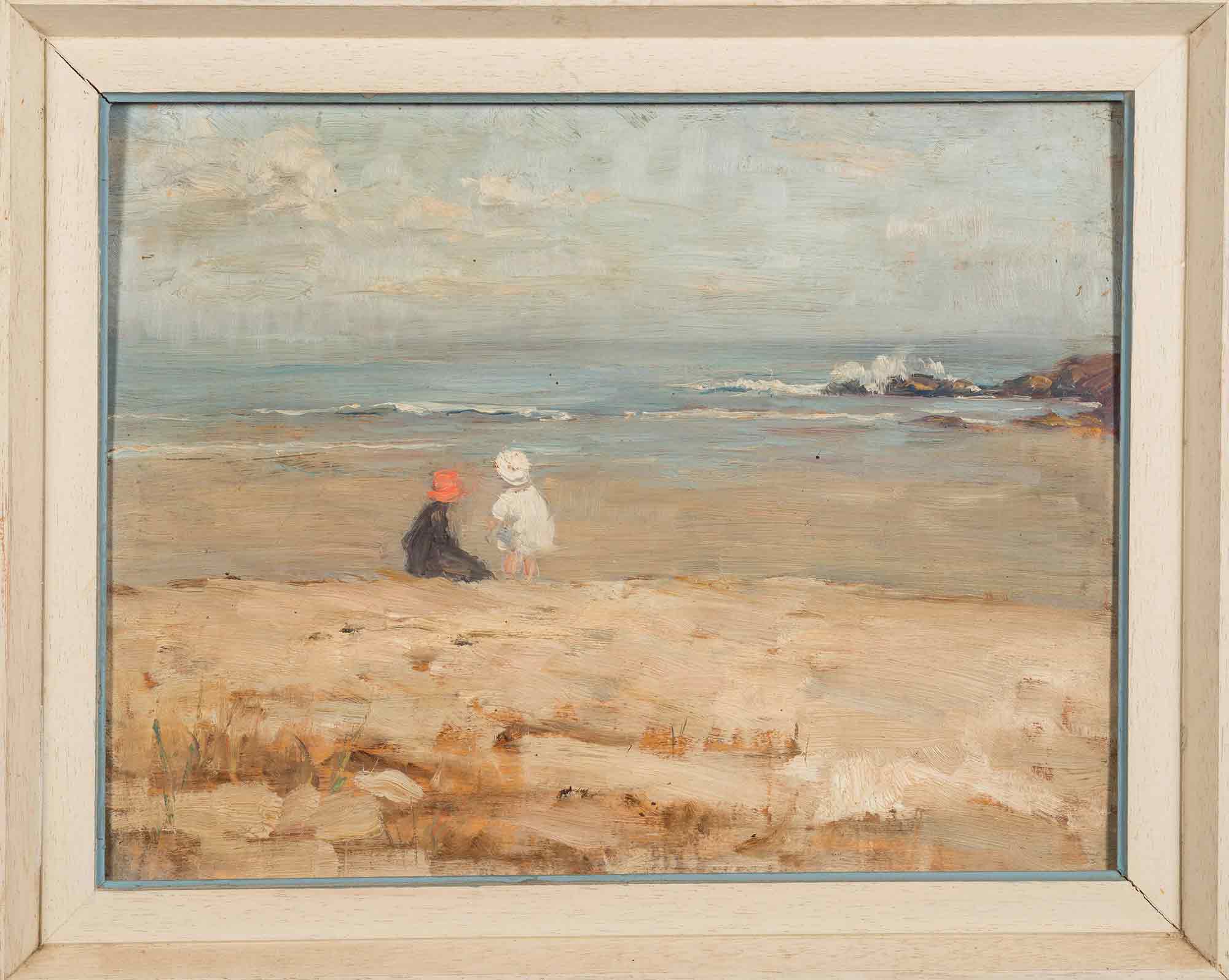 Alice Des Clayes Oil Painting 'Children on a Beach' Alice Des Clayes Oil Painting 'Children on a Beach'