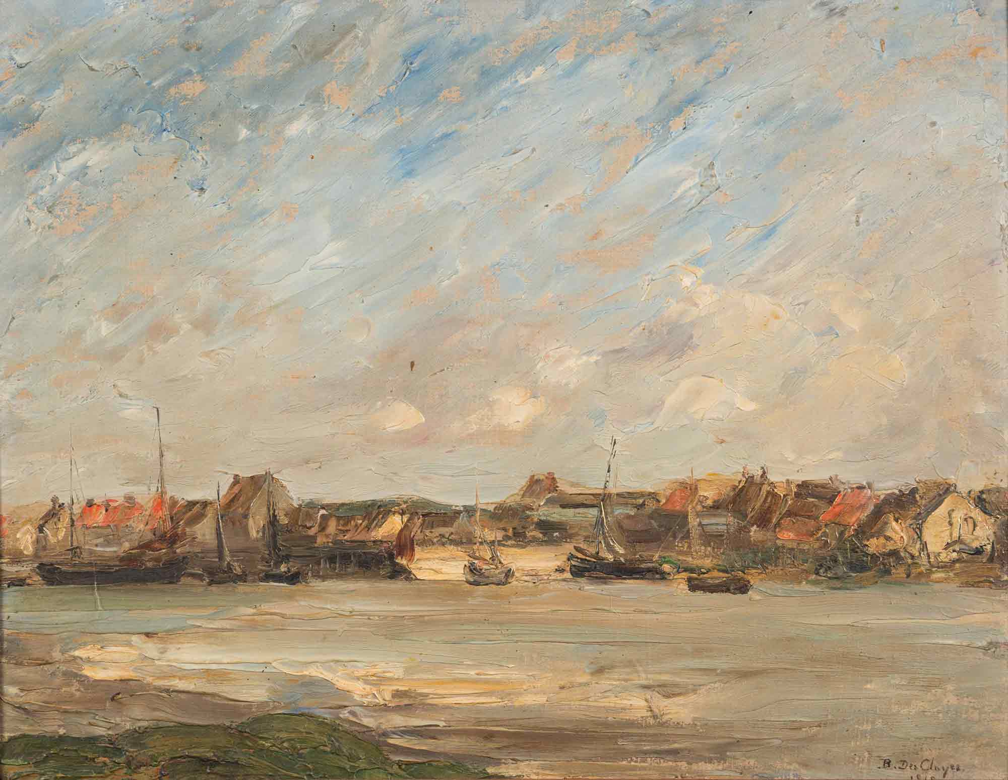 Berthe Des Clayes Oil Painting 'Fishing Port'
