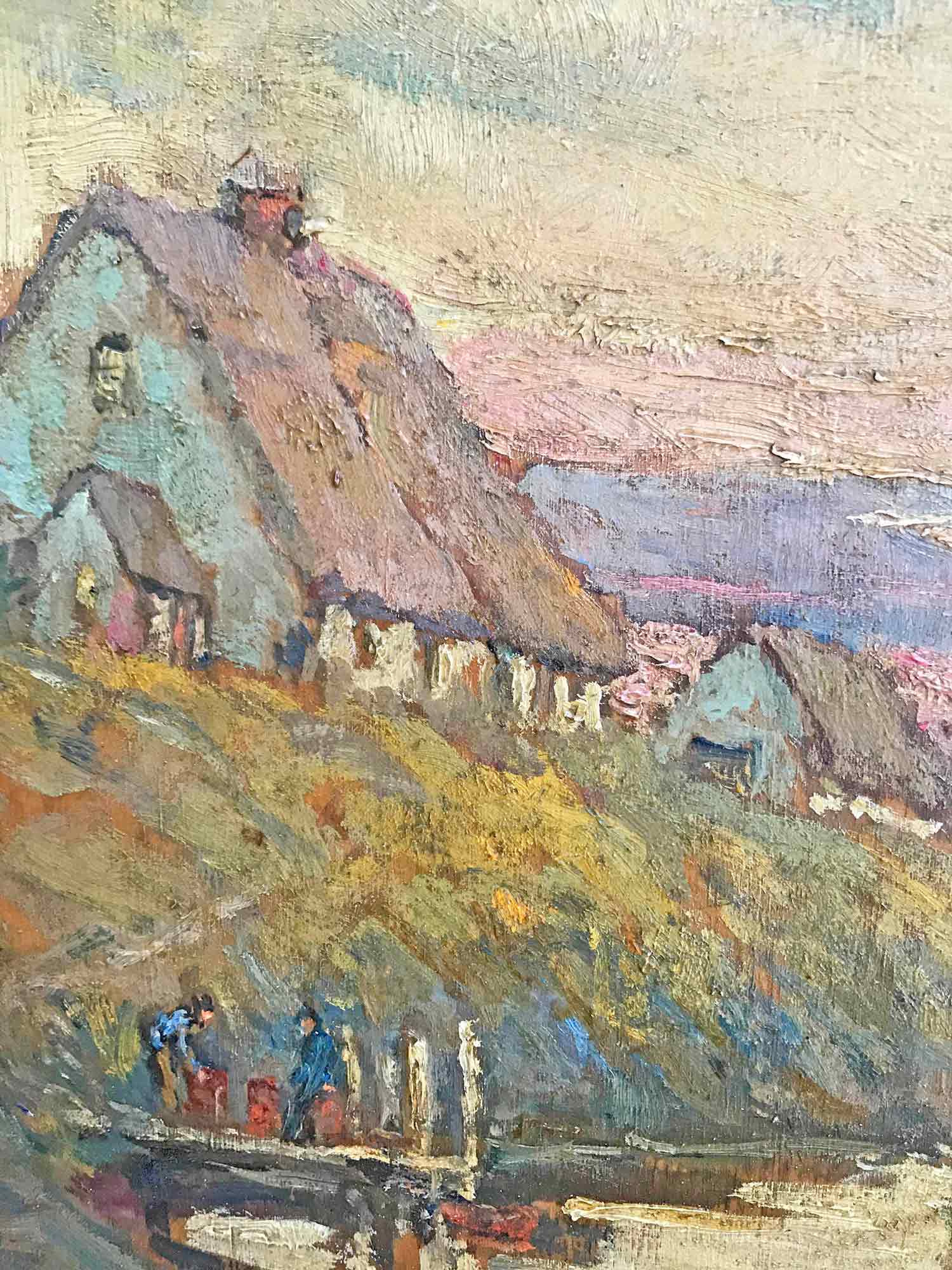 Berthe Des Clayes Oil Painting 'Blue Rocks Harbour - Nova Scotia' Berthe Des Clayes Oil Painting 'Blue Rocks Harbour - Nova Scotia'