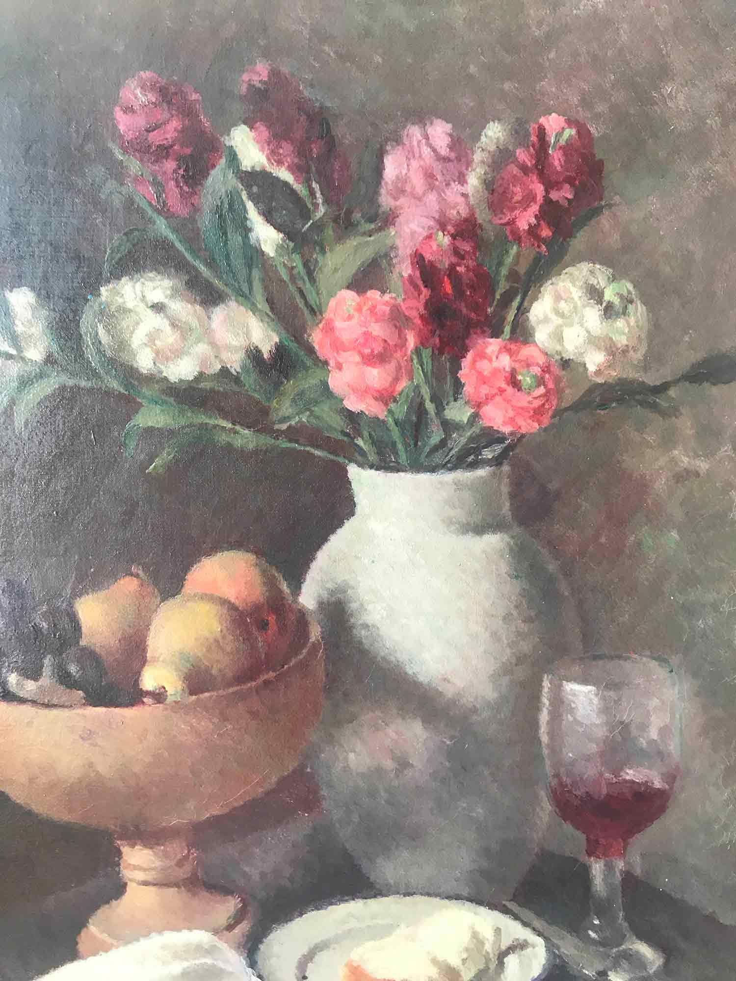 Dorothy Hepworth 'Pinks in Roger Fry's white pottery vase' Dorothy Hepworth 'Pinks in Roger Fry's white pottery vase'