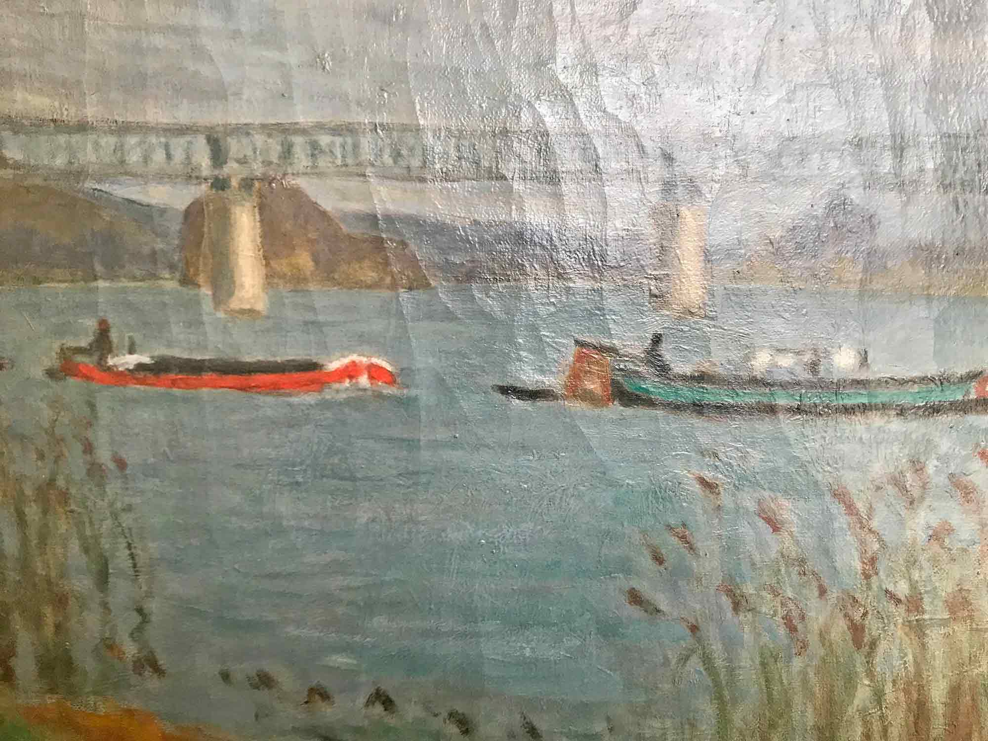 Eugène-Antoine Durenne 'Boats on the Seine' Eugène-Antoine Durenne 'Boats on the Seine'