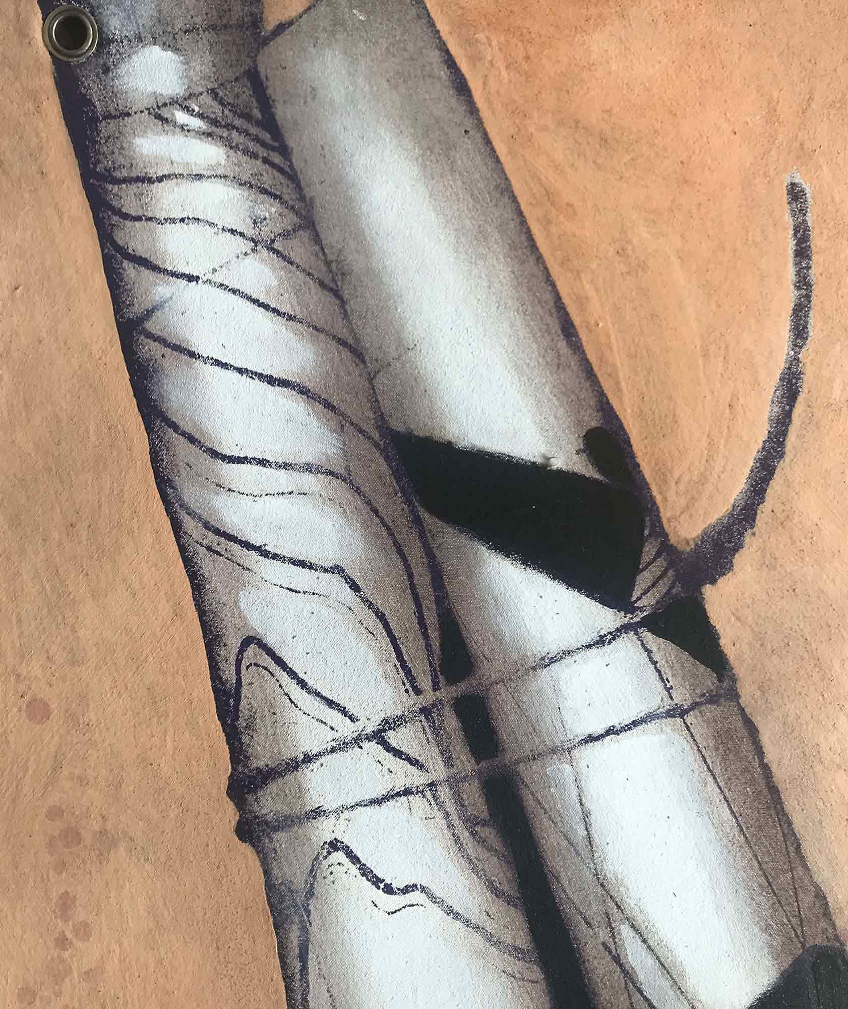 Eva Ohlow 'Philosophia brief' oil wall hanging 2000