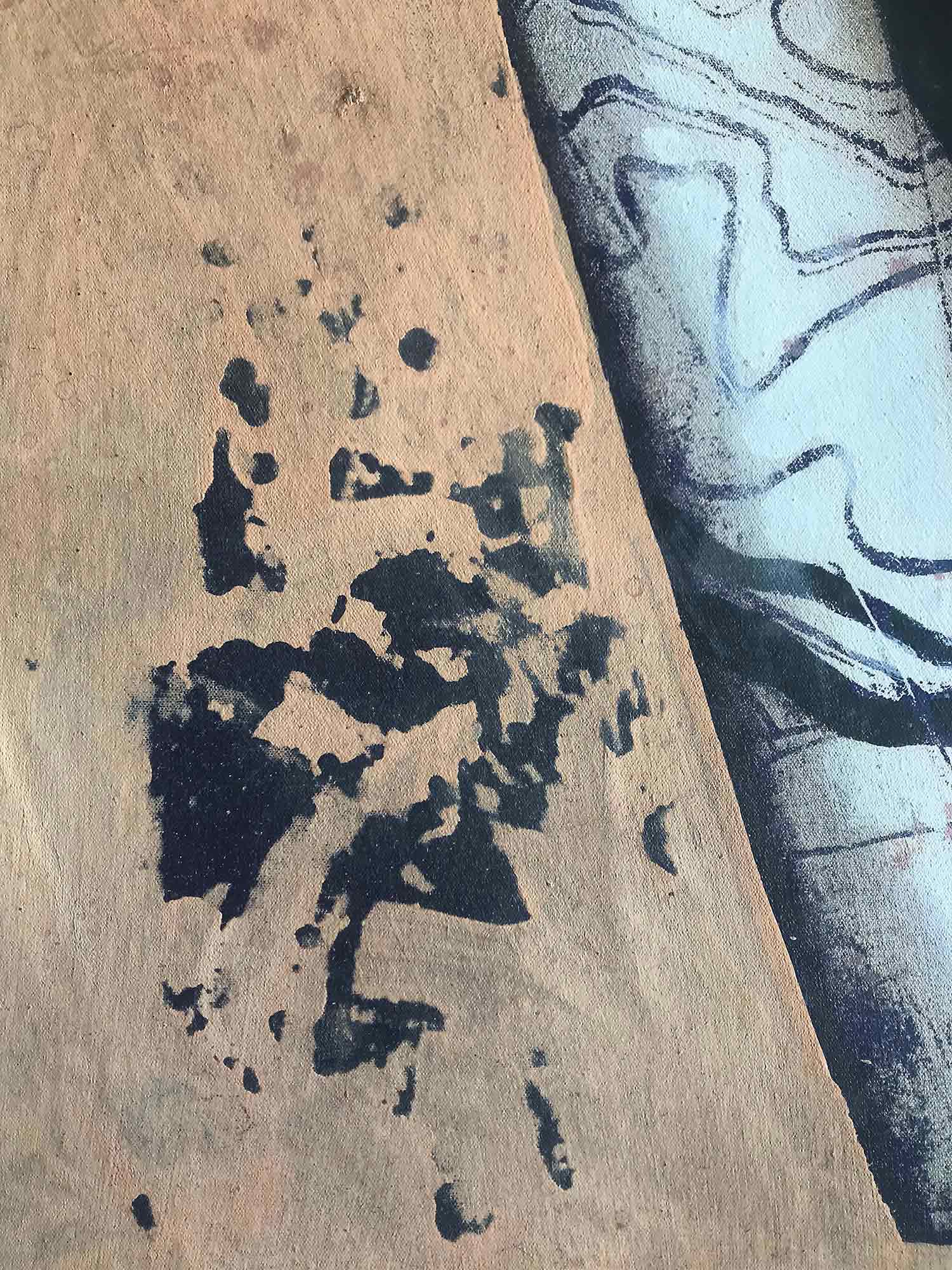 Eva Ohlow 'Philosophia brief' oil wall hanging 2000