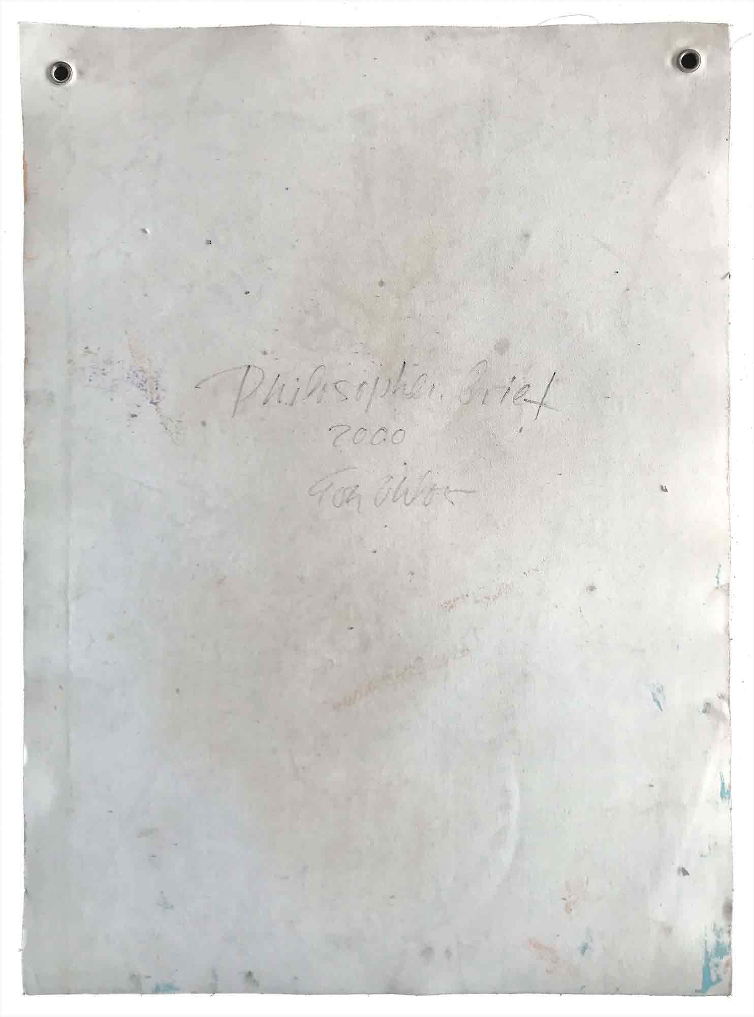 Eva Ohlow 'Philosophia brief' oil wall hanging 2000