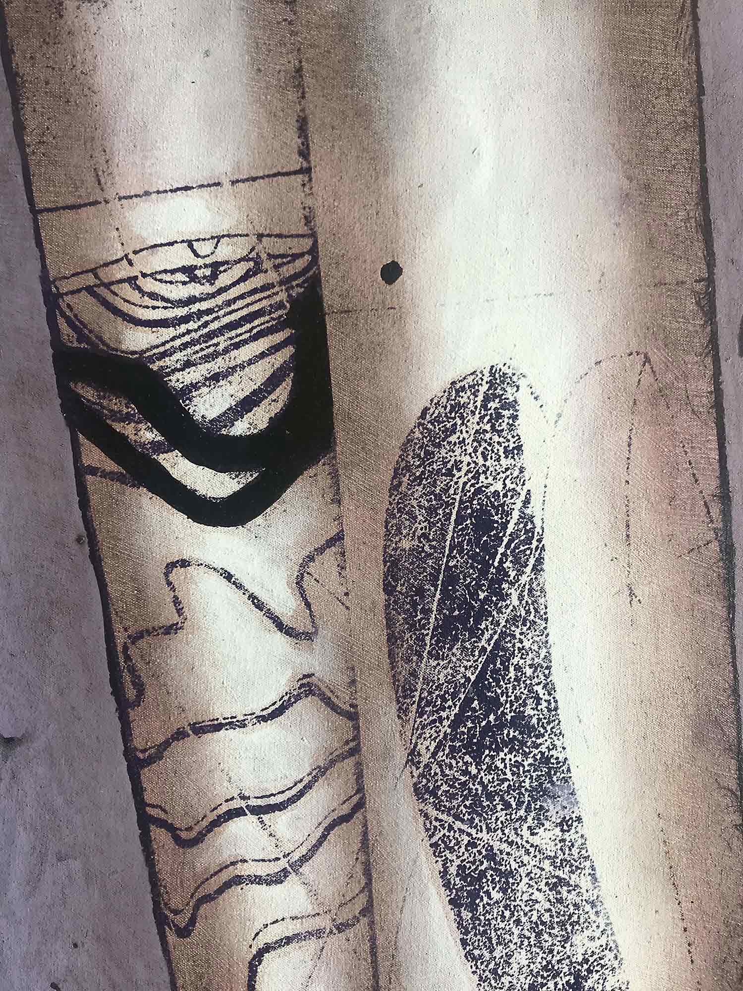 Eva Ohlow 'Philosophia brief' oil wall hanging 2001