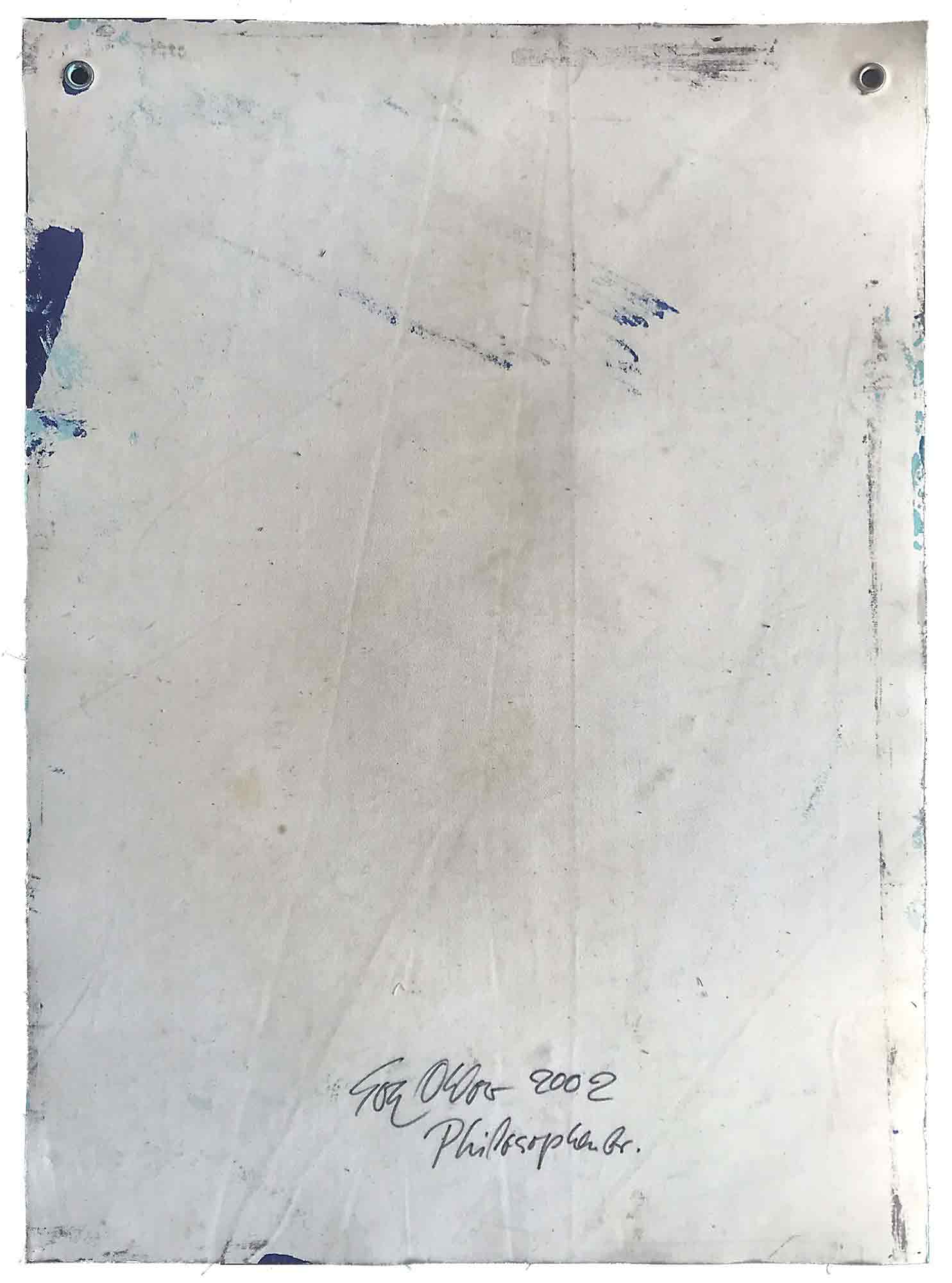 Eva Ohlow 'Philosophia brief' oil wall hanging 2001/2002 Eva Ohlow 'Philosophia brief' oil wall hanging 2001/2002