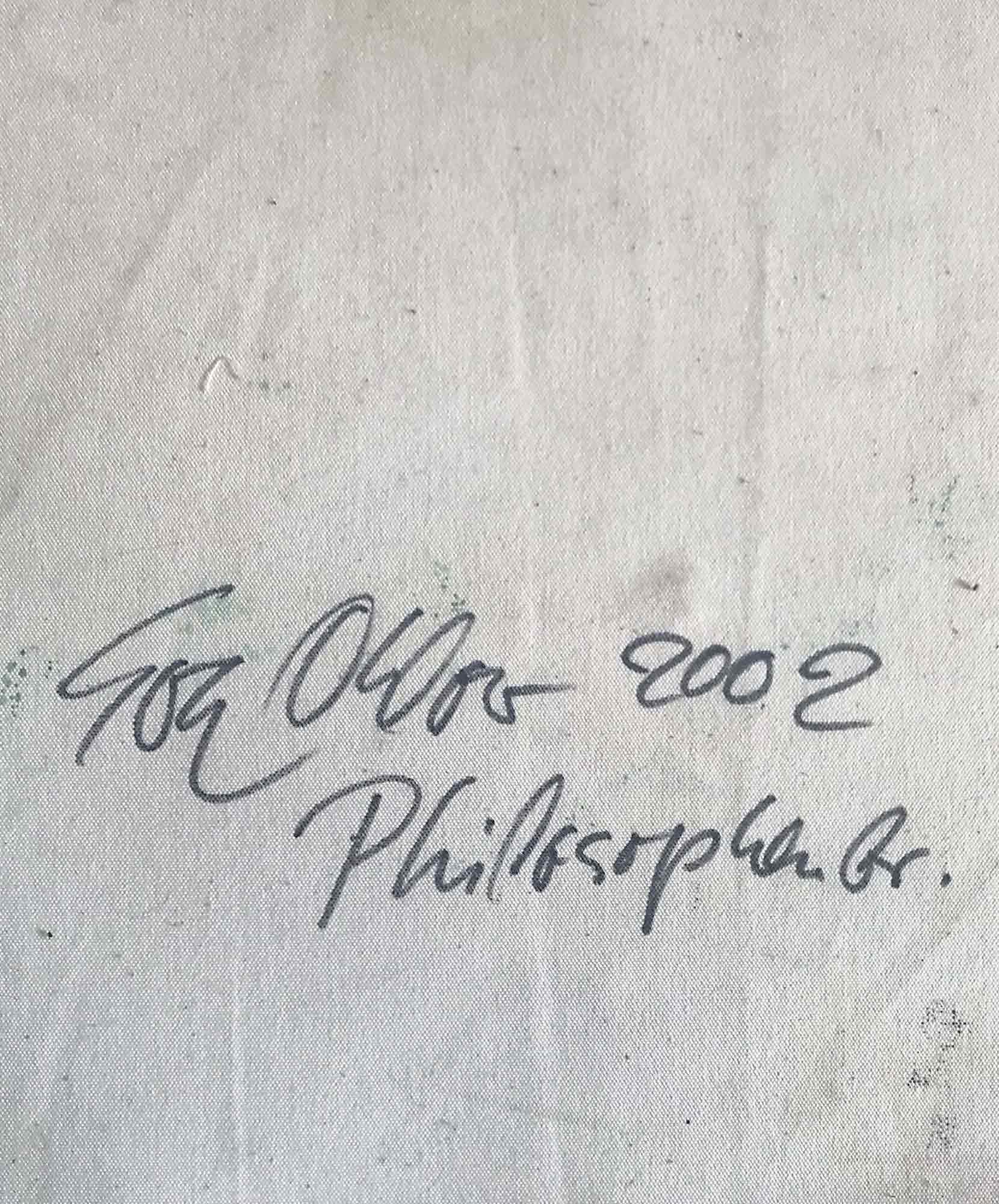 Eva Ohlow 'Philosophia brief' oil wall hanging 2001/2002 Eva Ohlow 'Philosophia brief' oil wall hanging 2001/2002