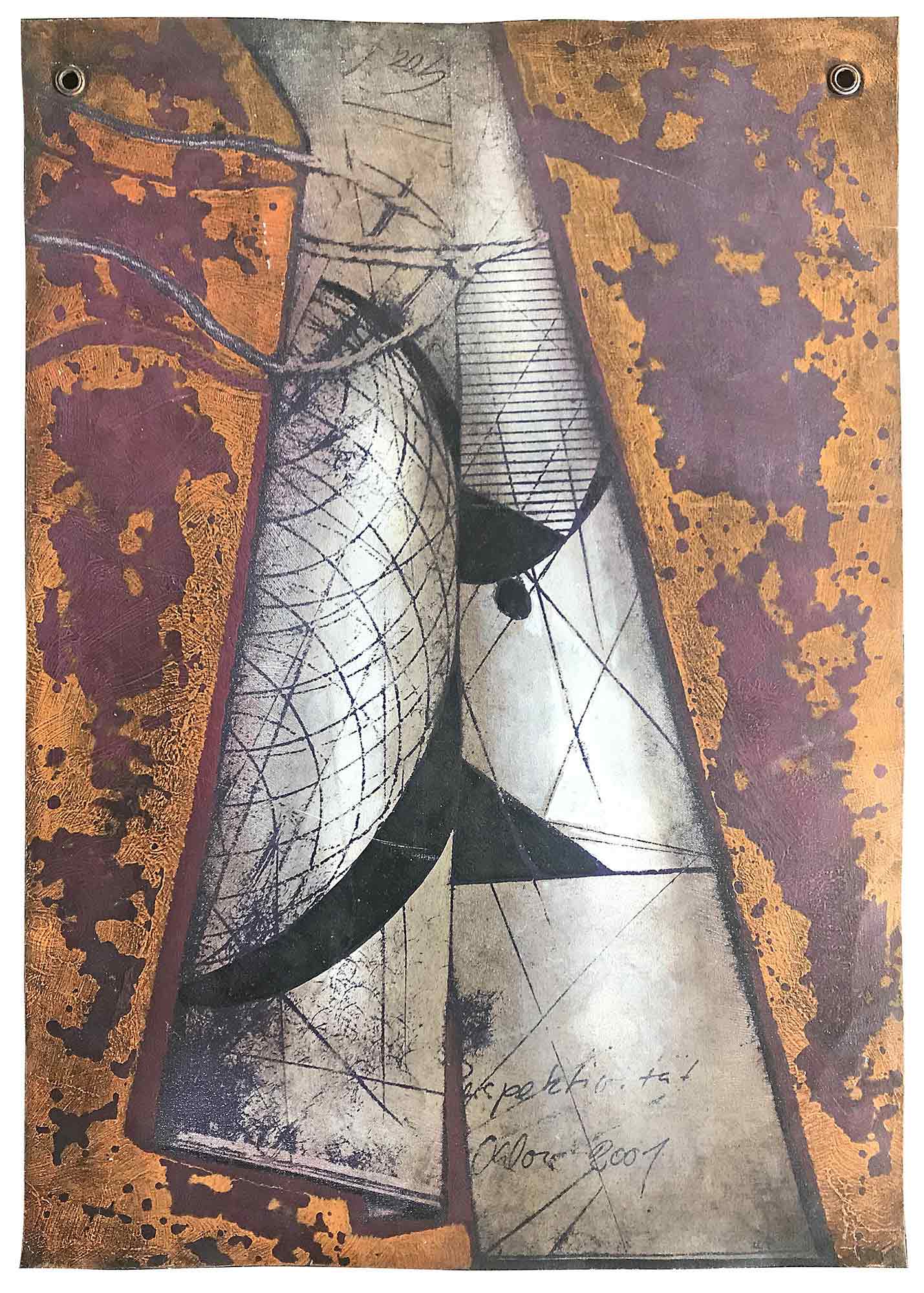 Eva Ohlow 'Philosophia briefe' oil wall hanging 2001/2002-3