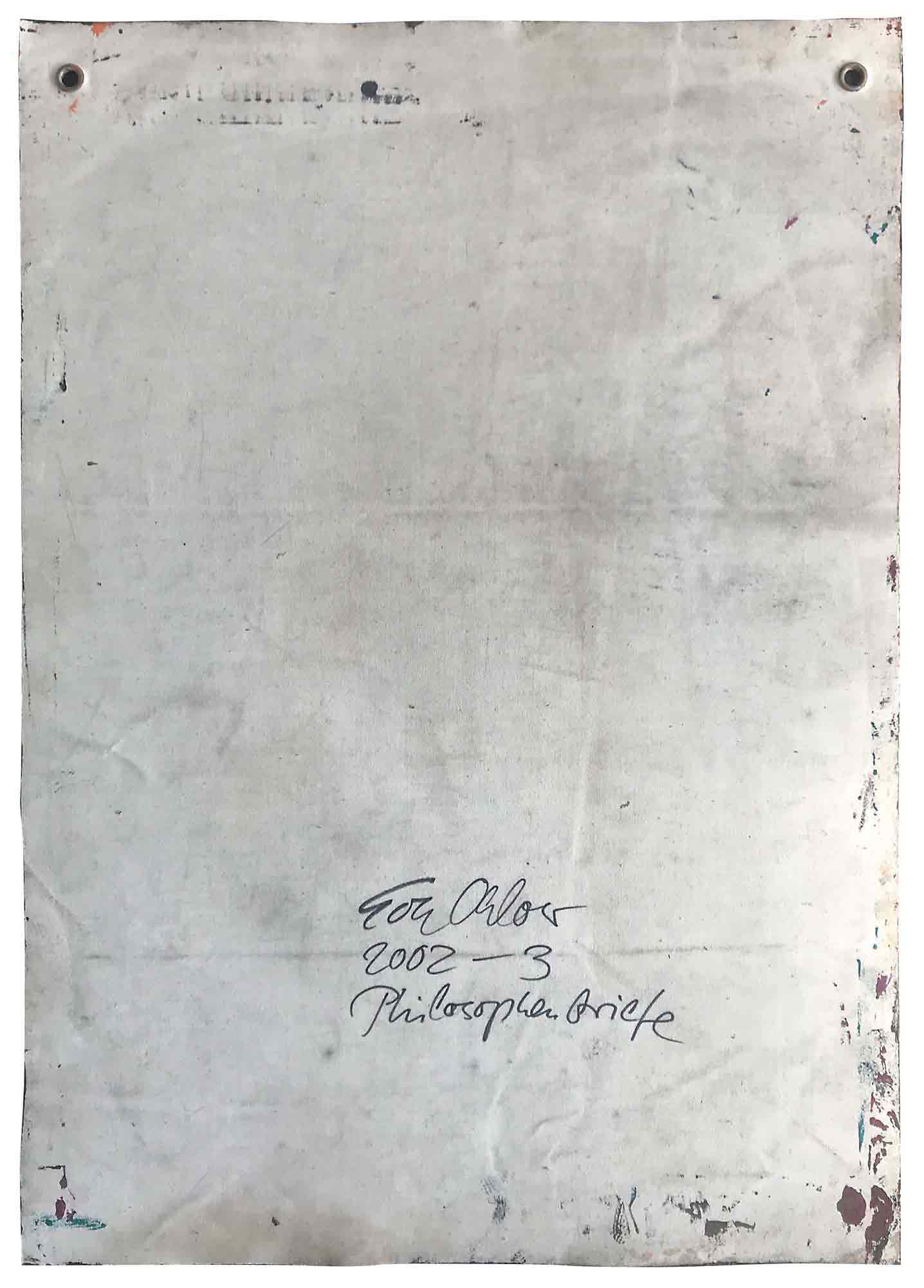 Eva Ohlow 'Philosophia briefe' oil wall hanging 2001/2002-3