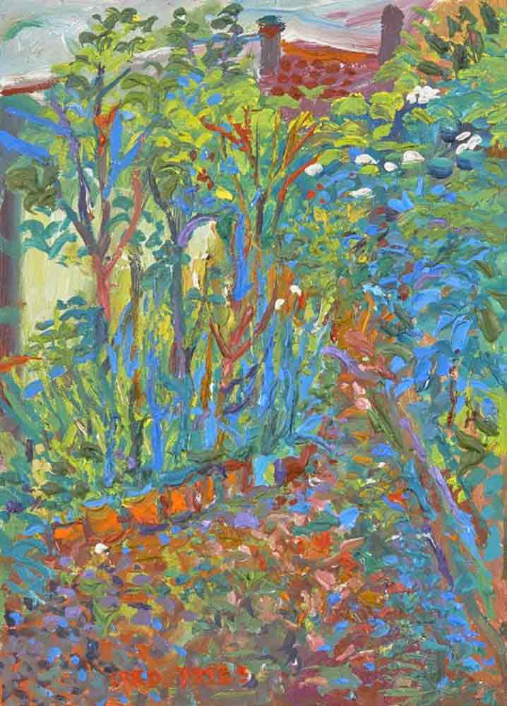 Fred Yates Painting 'Garden'