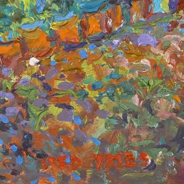 Fred Yates Painting 'Garden'