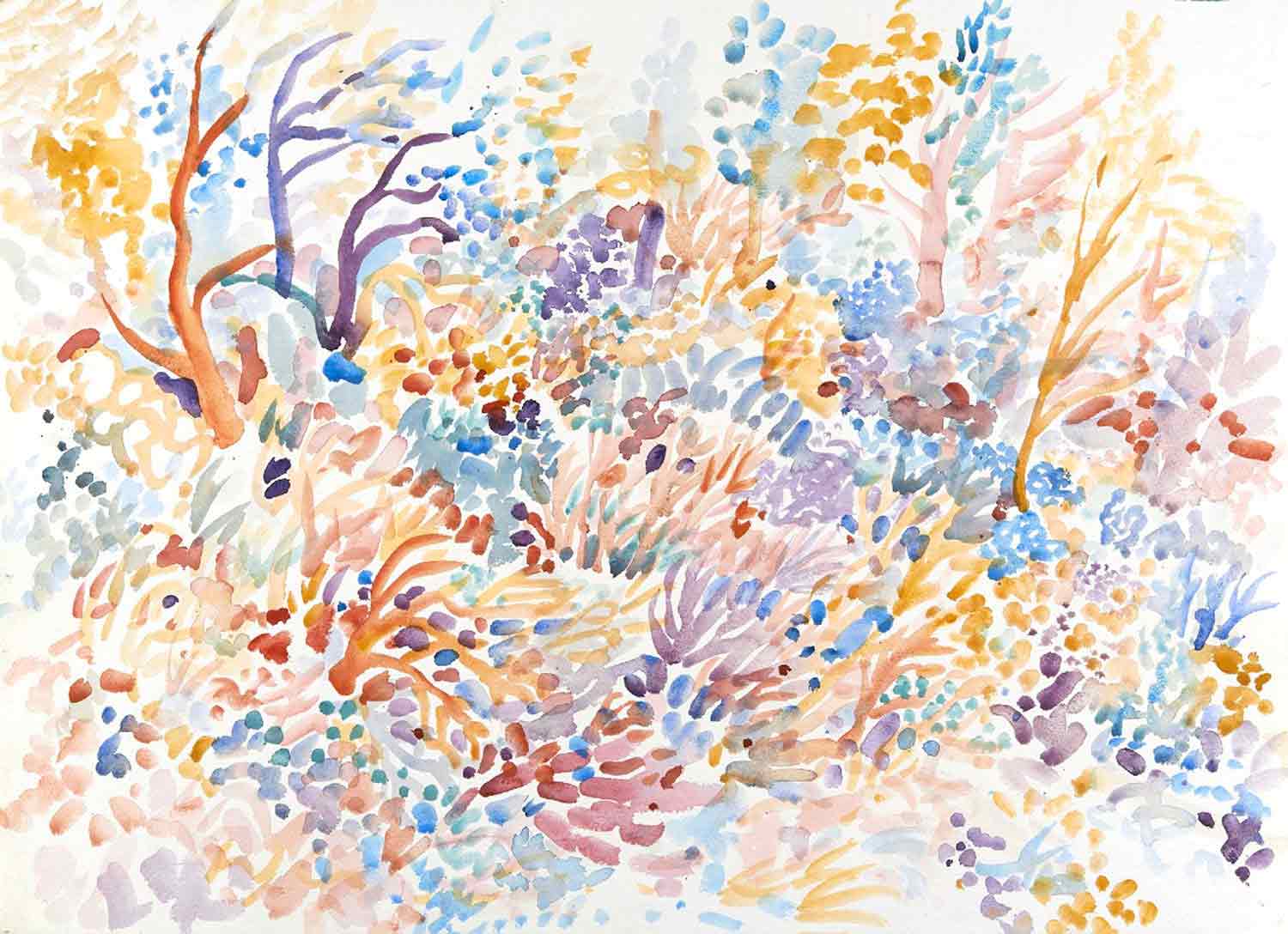 Fred Yates Watercolour Painting 'Garden'