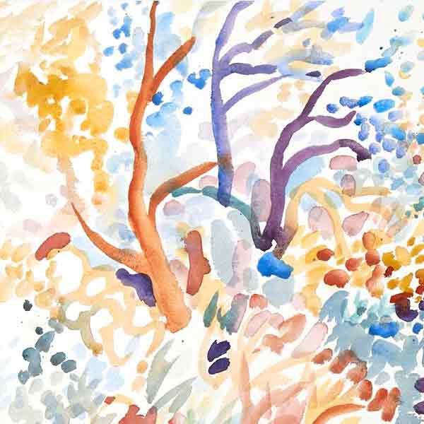 Fred Yates Watercolour Painting 'Garden' Fred Yates Watercolour Painting 'Garden'