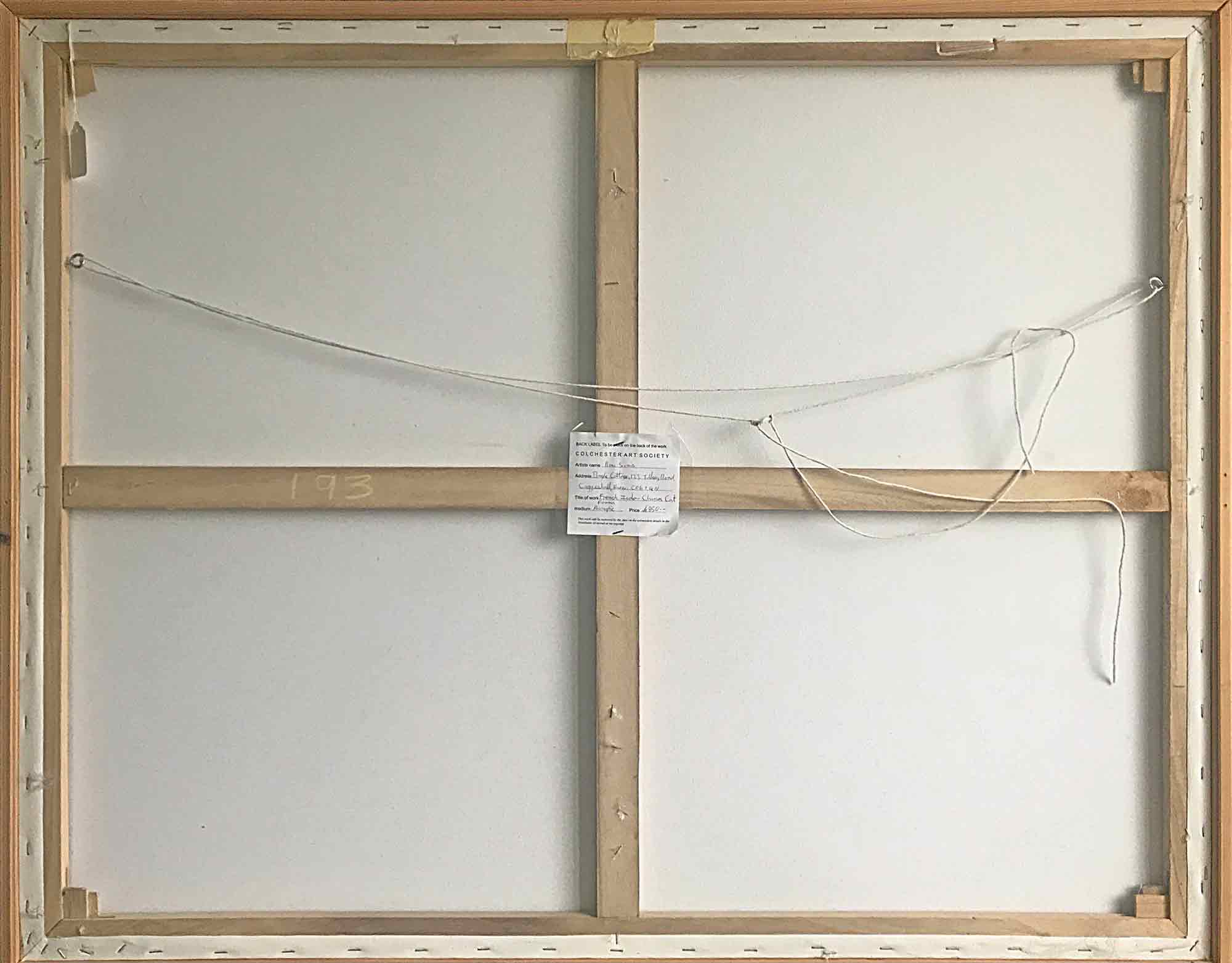 Huge Ron Sims Acrylic on Canvas 'French Indo-China Cat Forms'