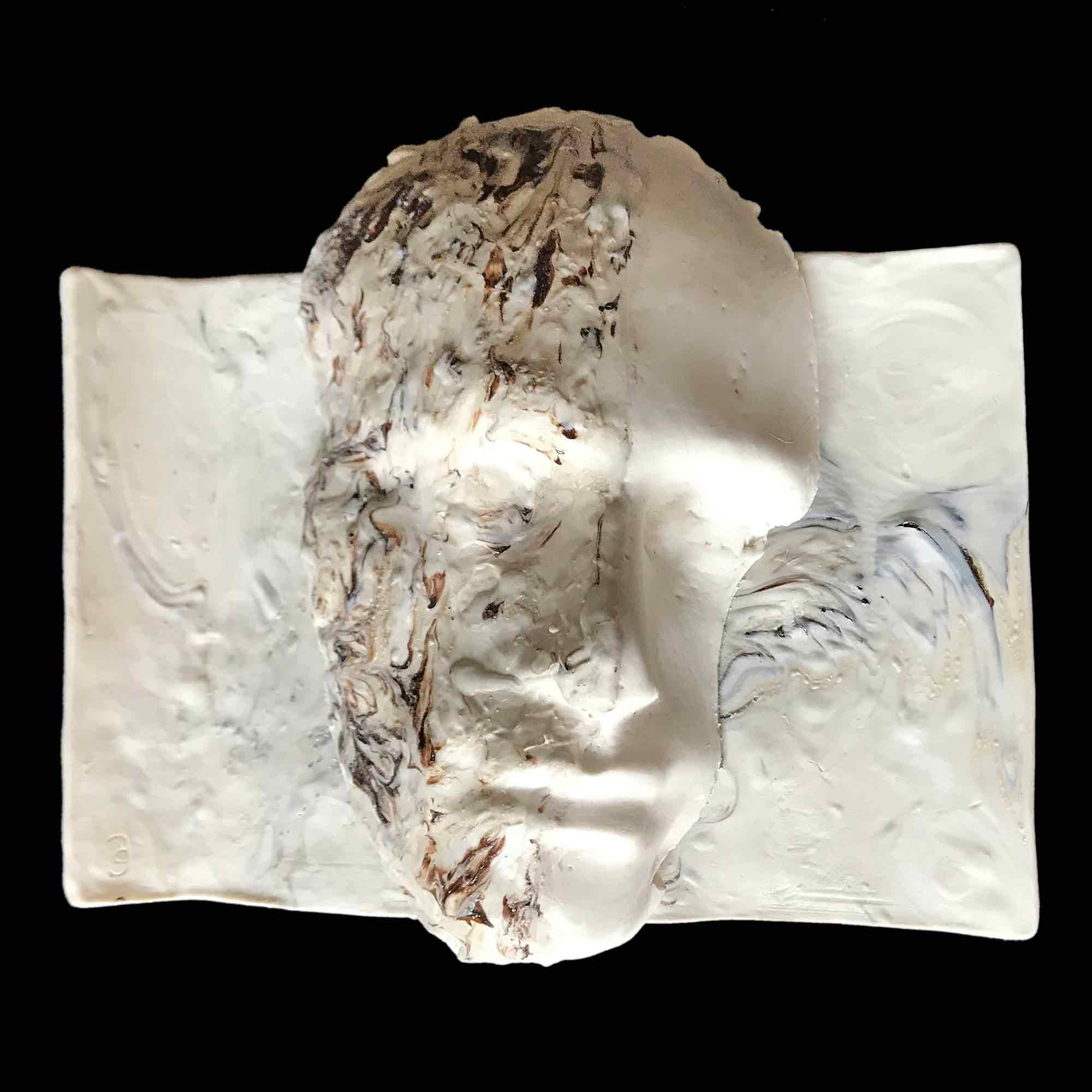 Geetha Alagirisamy porcelain human mask sculpture 'The World in Me' 2 of 3