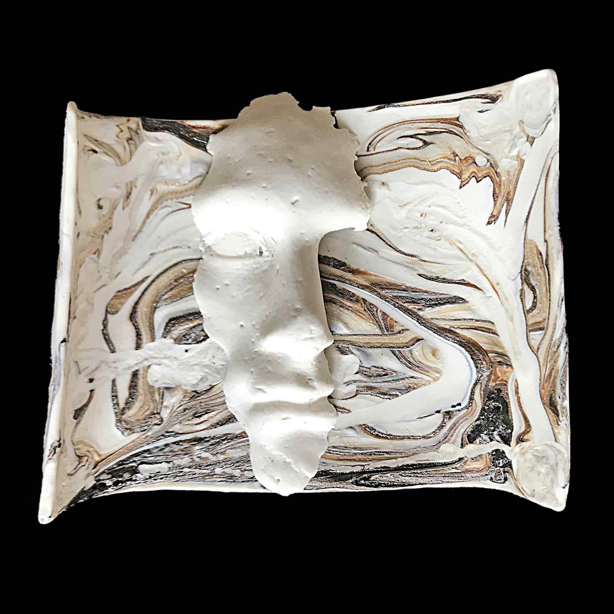 Geetha Alagirisamy porcelain human mask sculpture 'The World in Me' 3 of 3