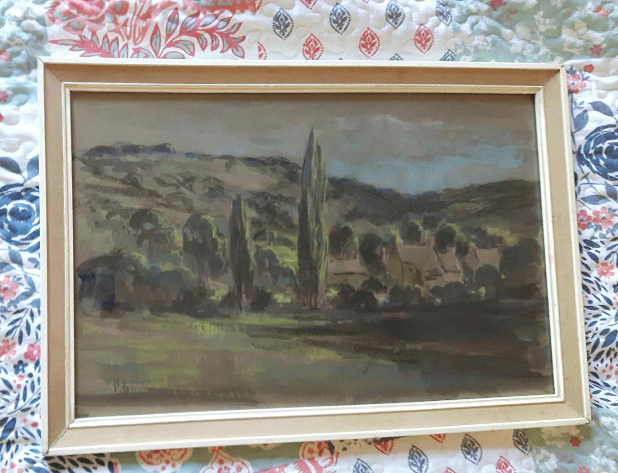 Phelan Gibb 'A country landscape with cottages in the distance' Phelan Gibb 'A country landscape with cottages in the distance'