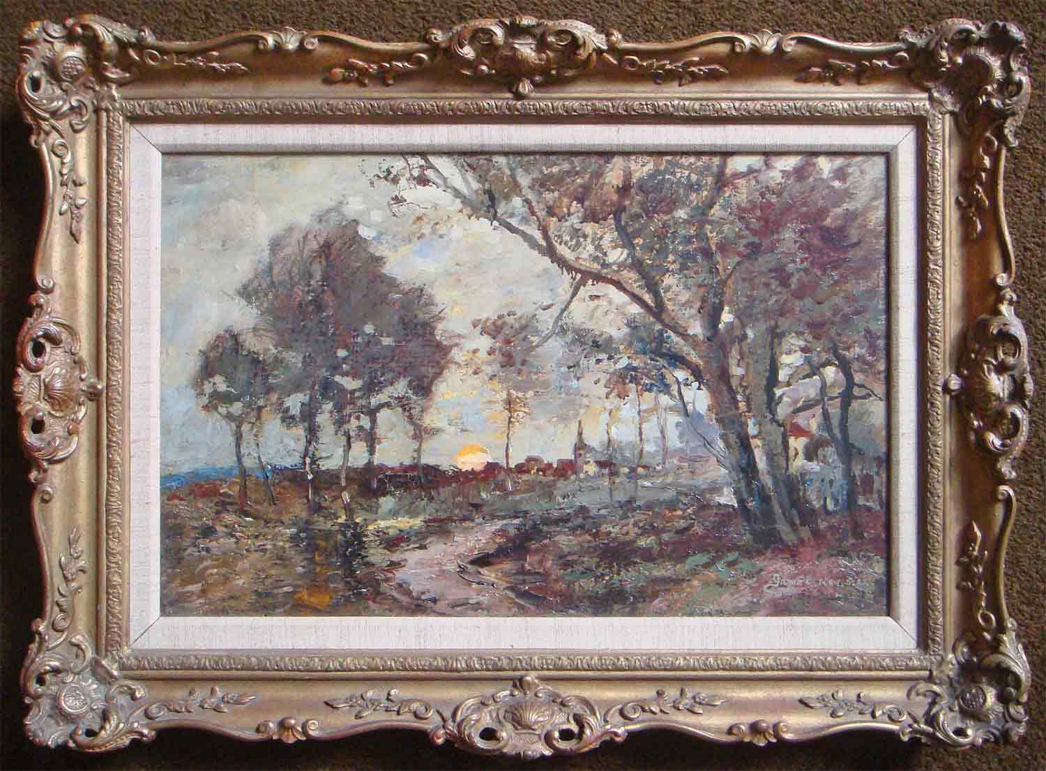 James Kay Oil Painting 'Sunset'