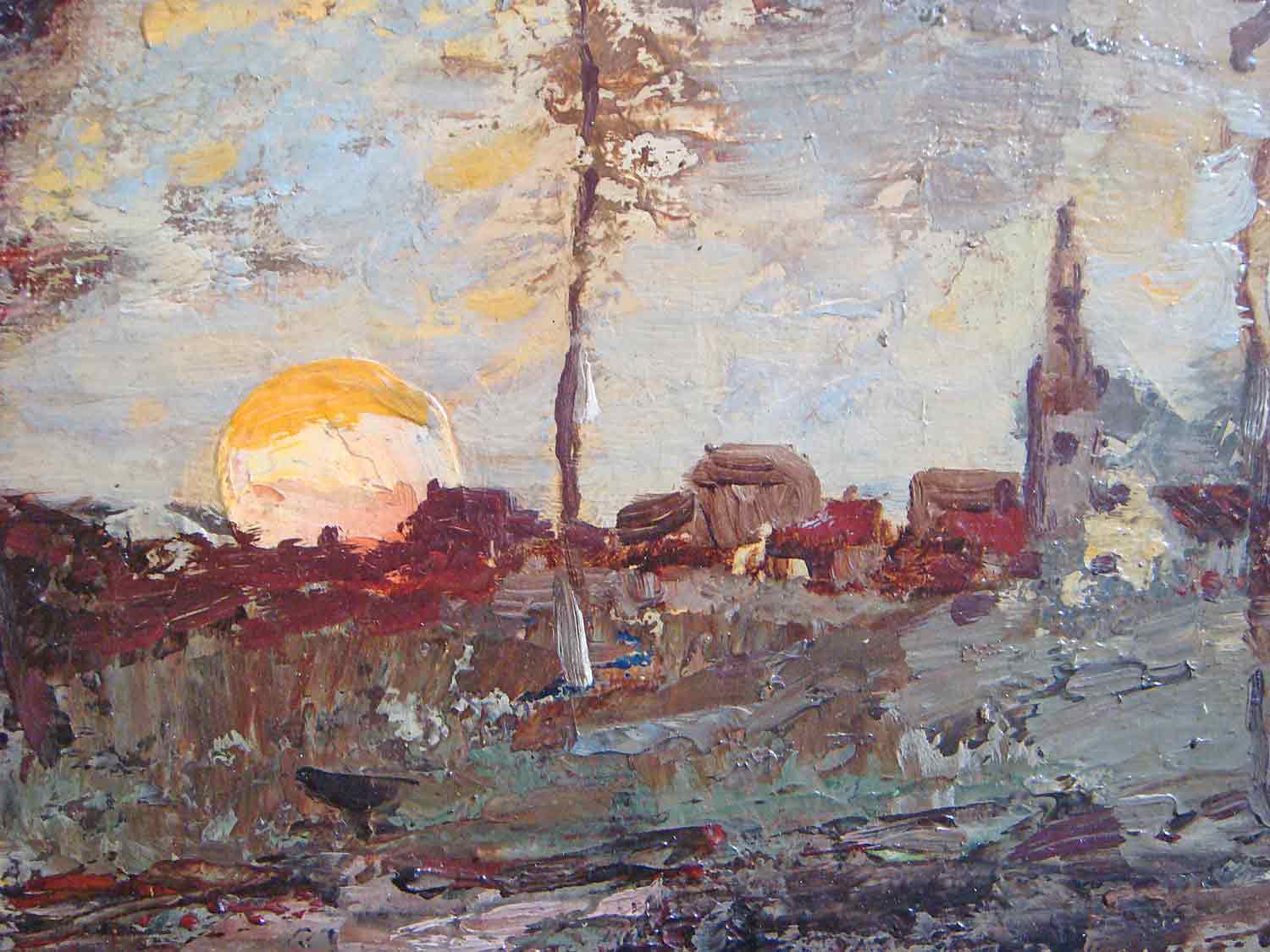 James Kay Oil Painting 'Sunset'