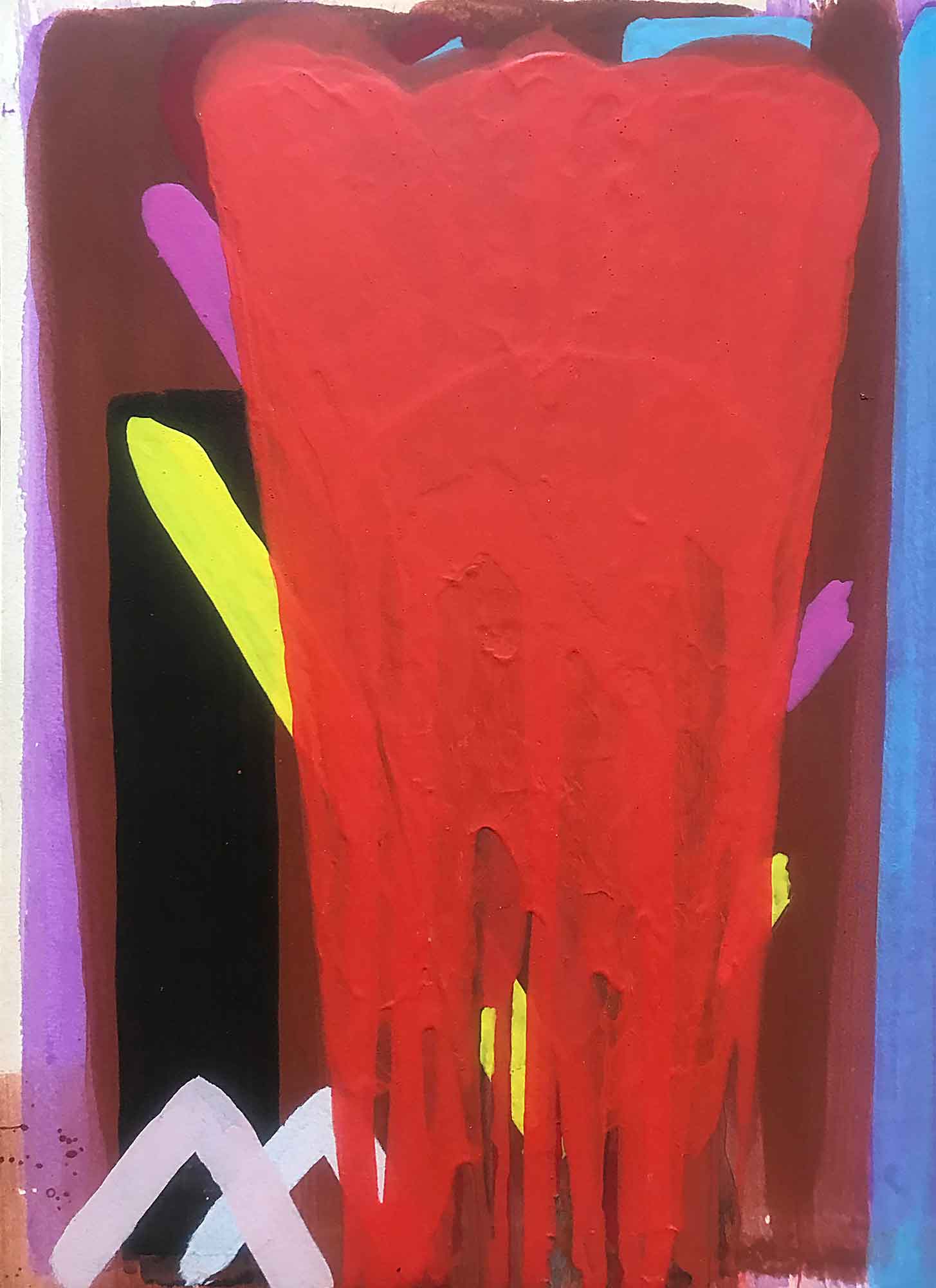 John Copnall Abstract Drip and Stripe Painting