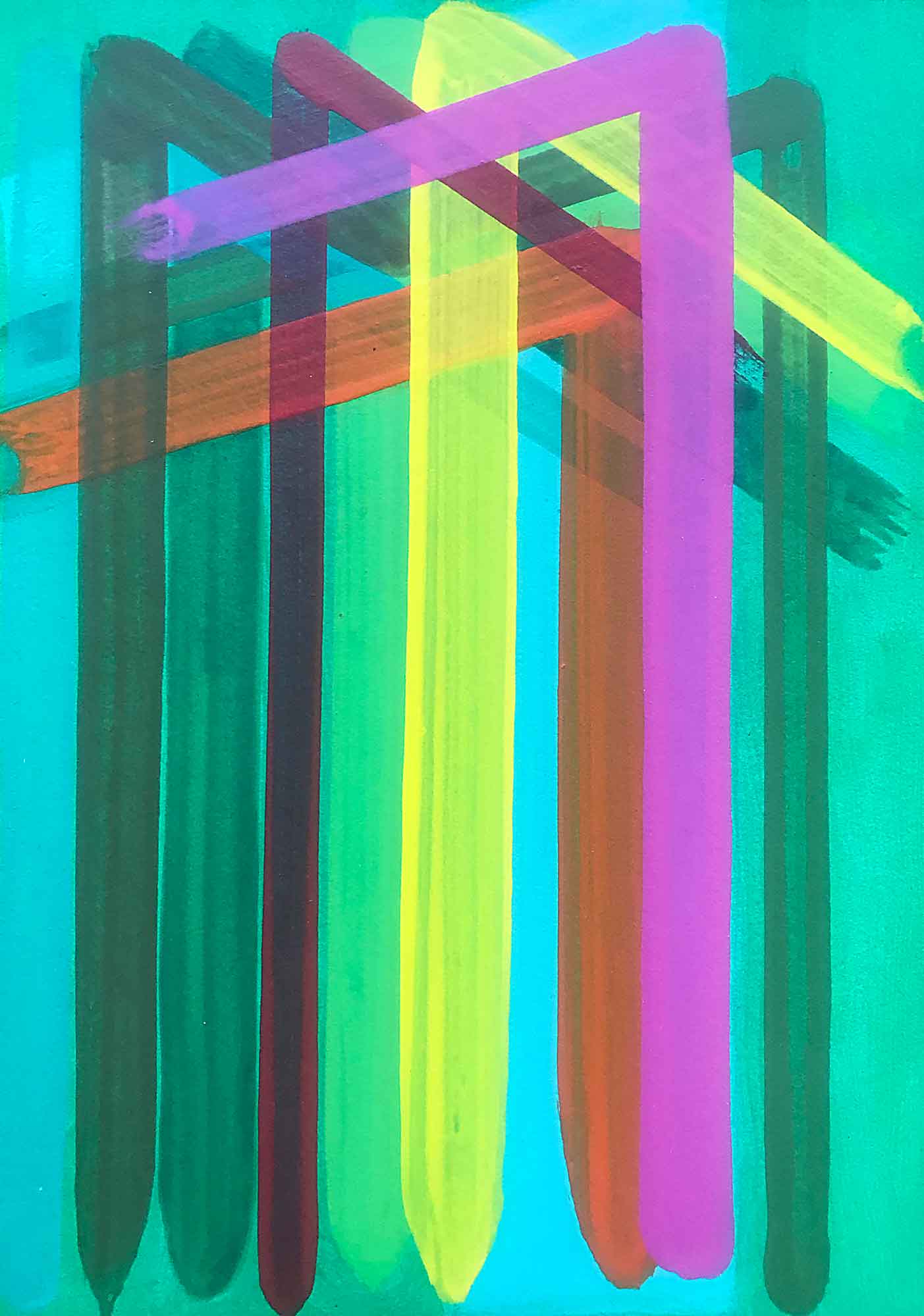 John Copnall Abstract Stripe Painting