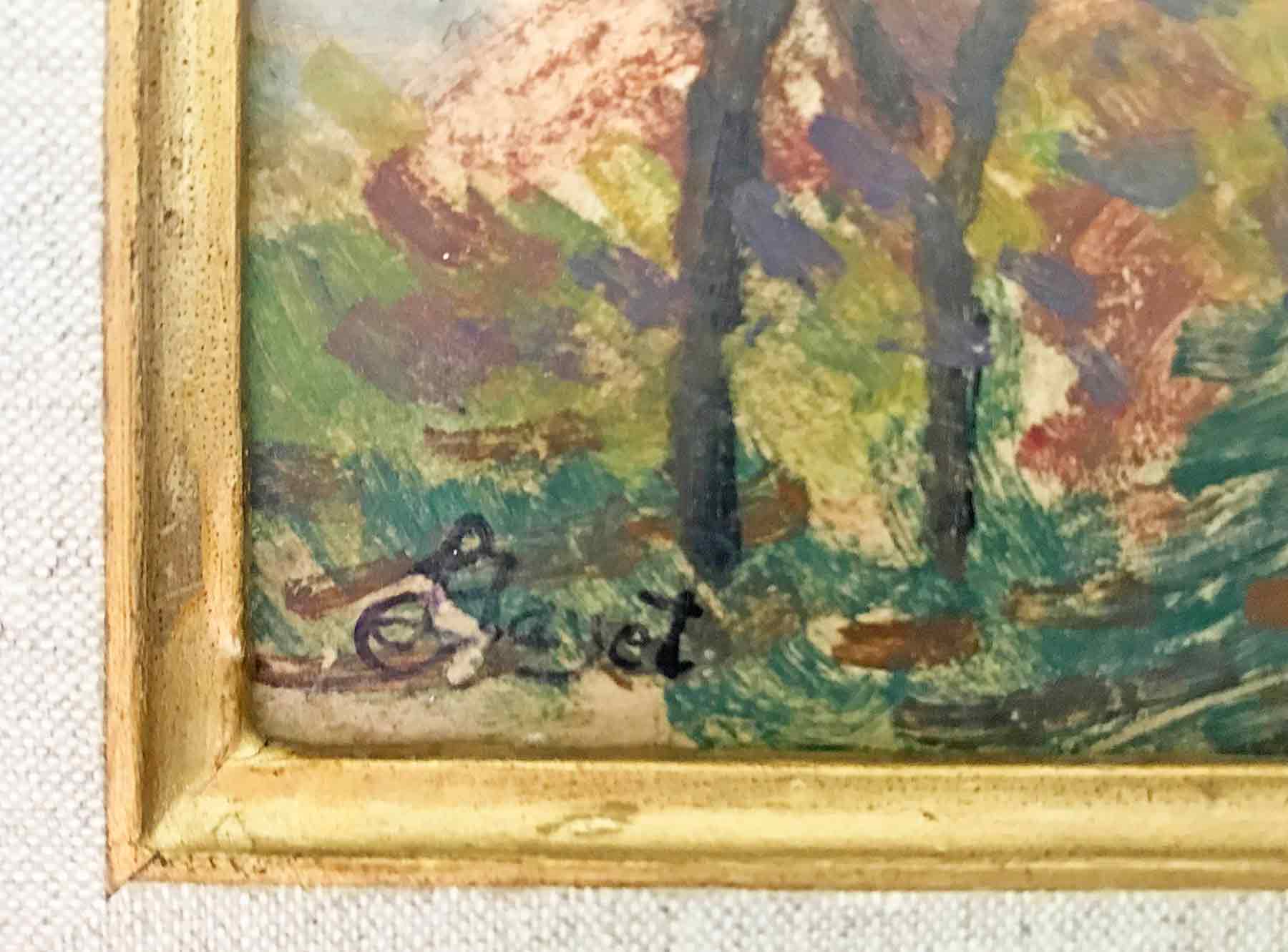 Louis Hayet Oil Painting 'Les arbres rouge' Louis Hayet Oil Painting 'Les arbres rouge'