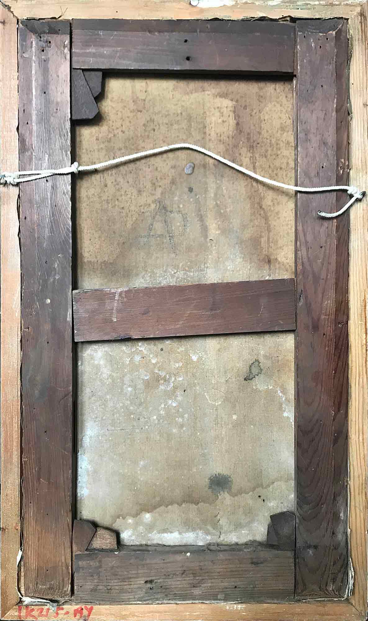 Church Tower - Oil on canvas signed with monogram c. 1900