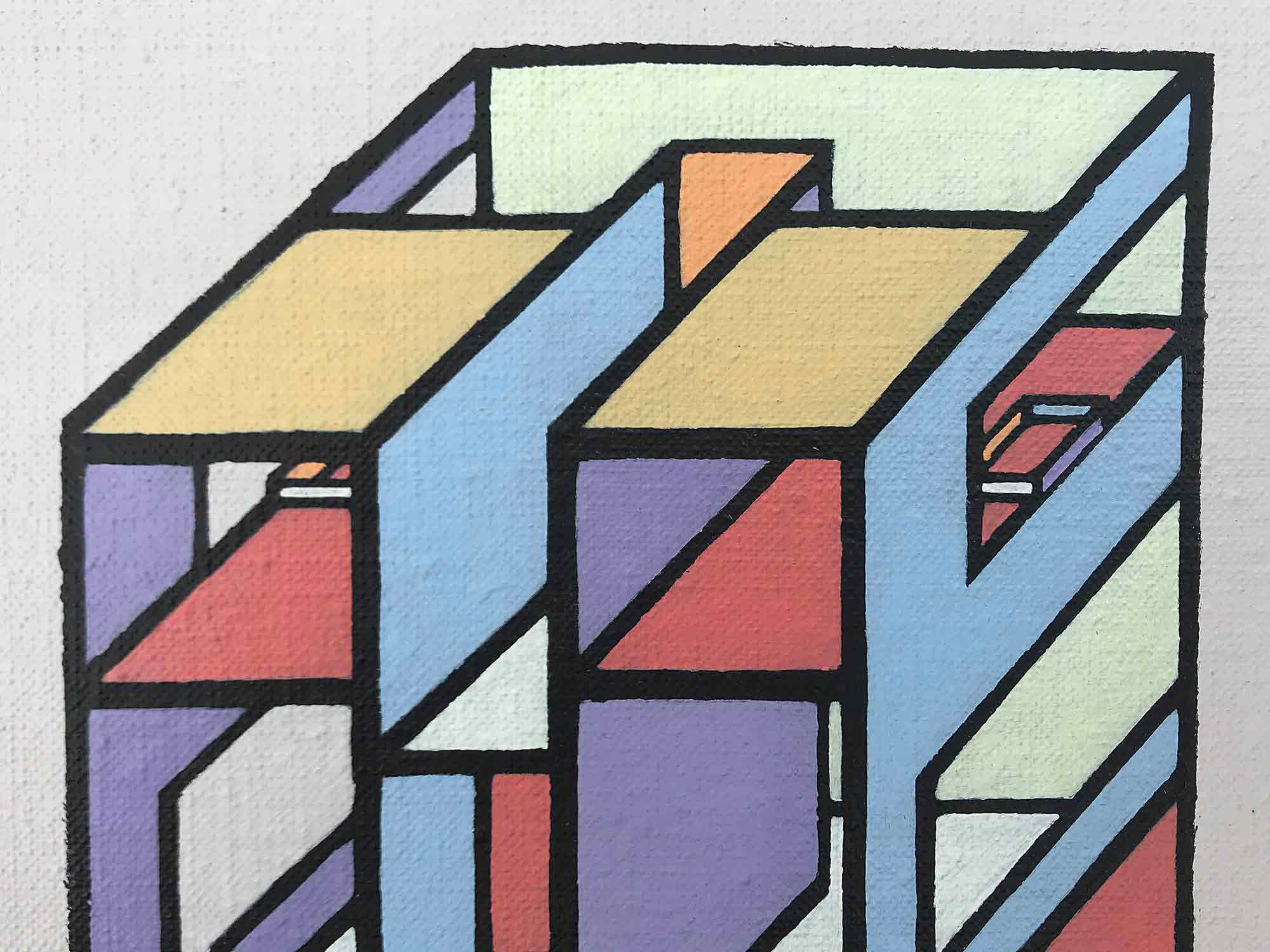 Ron Sims Acrylic on Canvas '8 Floor Head' Ron Sims Acrylic on Canvas '8 Floor Head'