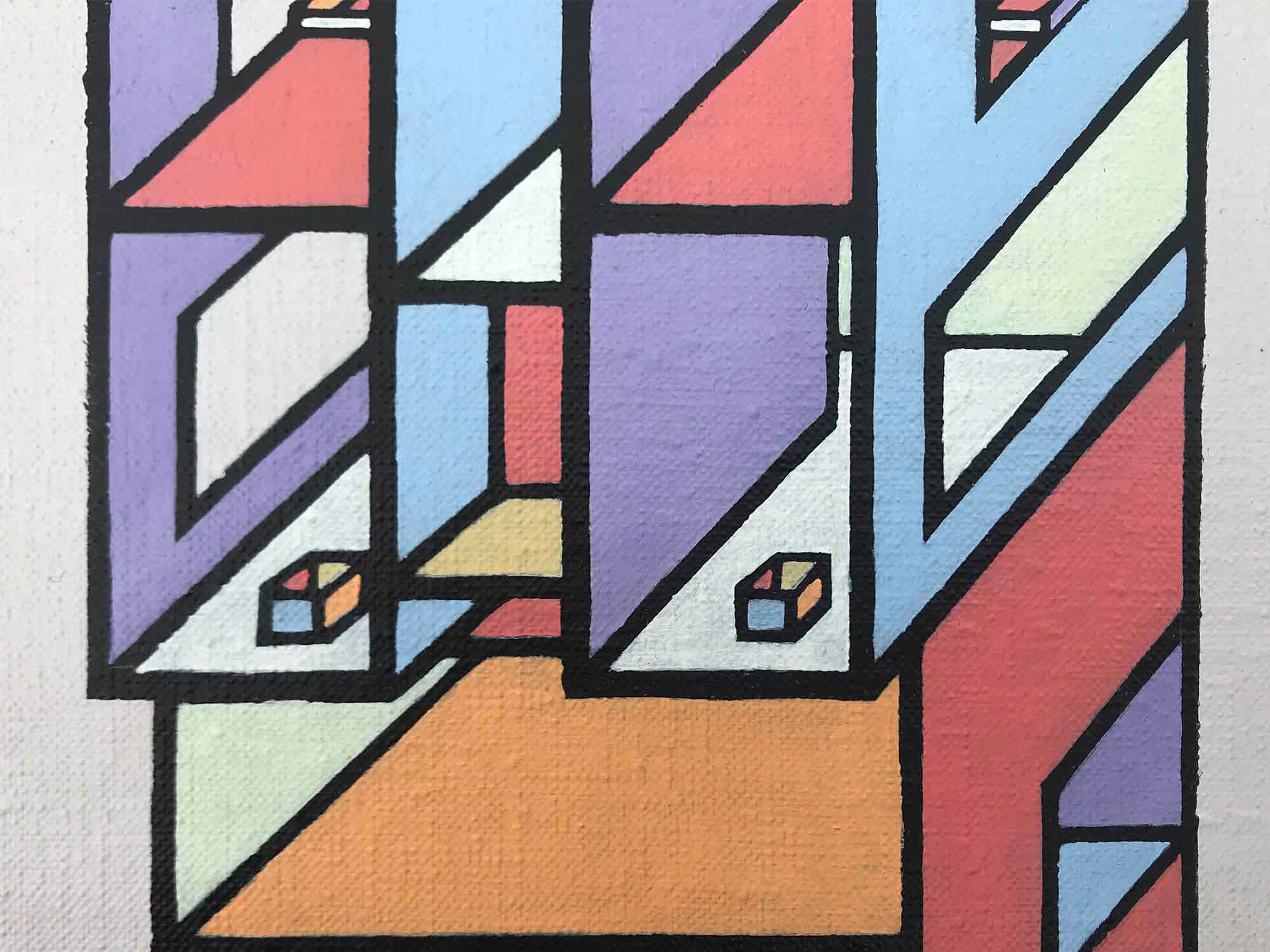 Ron Sims Acrylic on Canvas '8 Floor Head' Ron Sims Acrylic on Canvas '8 Floor Head'