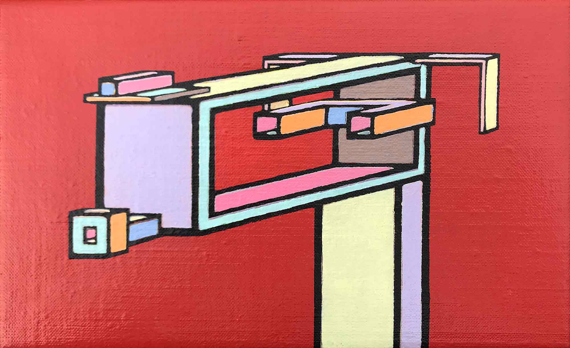 Ron Sims Acrylic on Canvas 'Alert Dog'