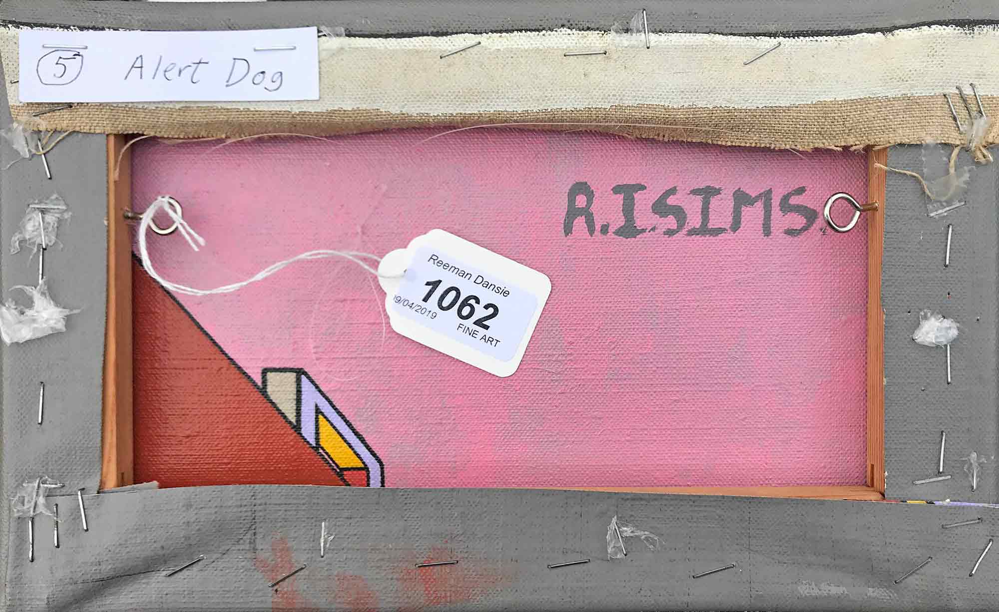 Ron Sims Acrylic on Canvas 'Alert Dog'