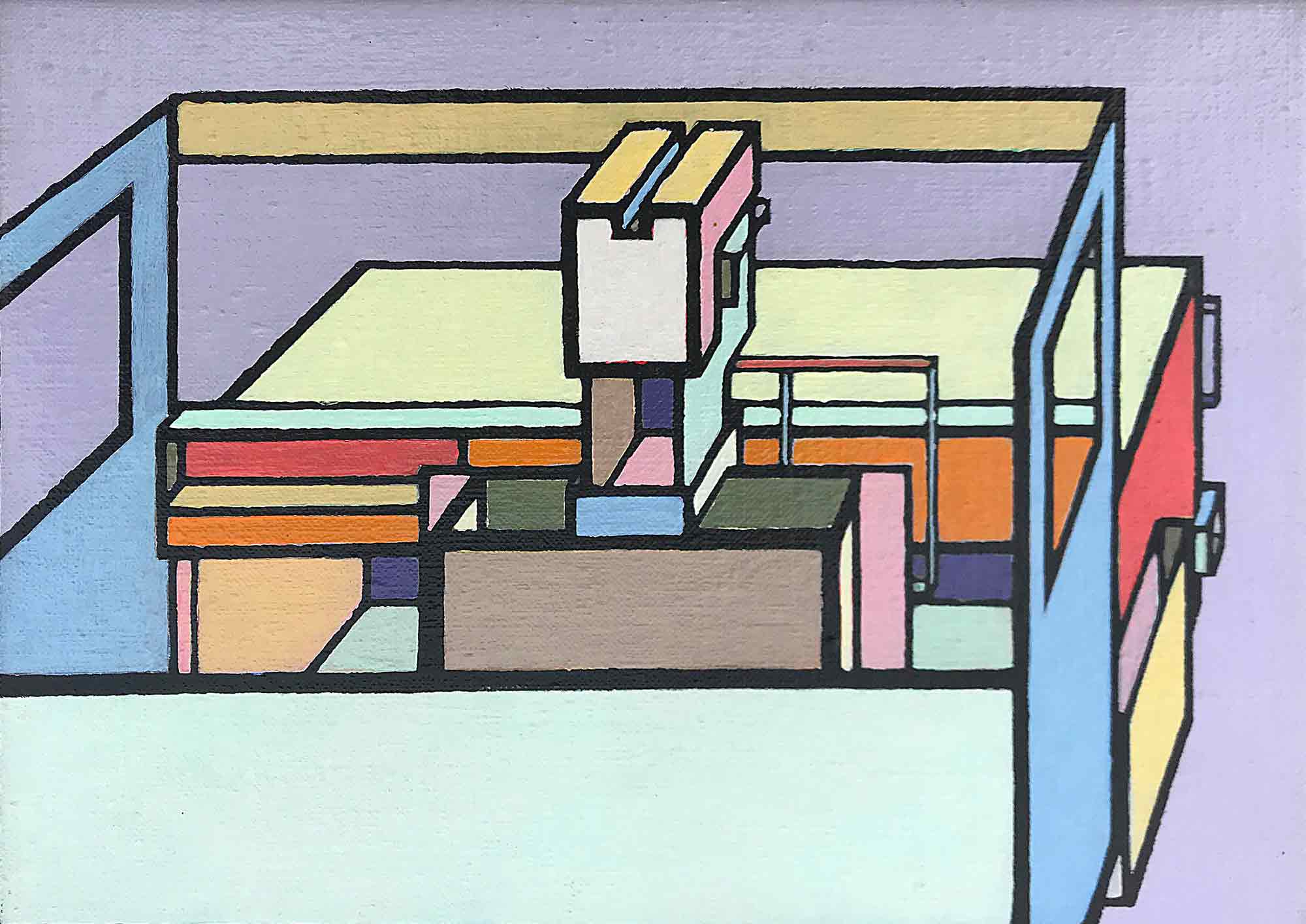 Ron Sims Acrylic on Canvas 'Driving My Car'