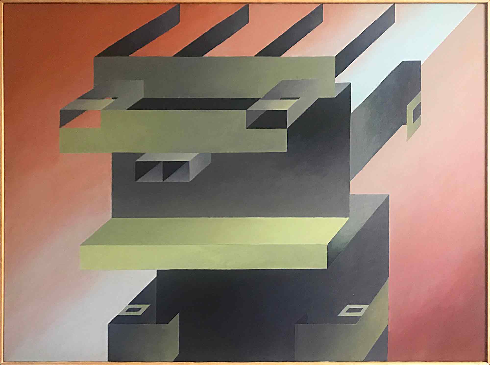 Huge Ron Sims Acrylic on Canvas 'Fleeing Bart Simpson' Huge Ron Sims Acrylic on Canvas 'Fleeing Bart Simpson'