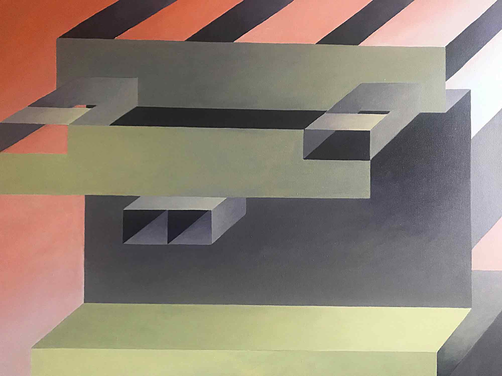 Huge Ron Sims Acrylic on Canvas 'Fleeing Bart Simpson' Huge Ron Sims Acrylic on Canvas 'Fleeing Bart Simpson'