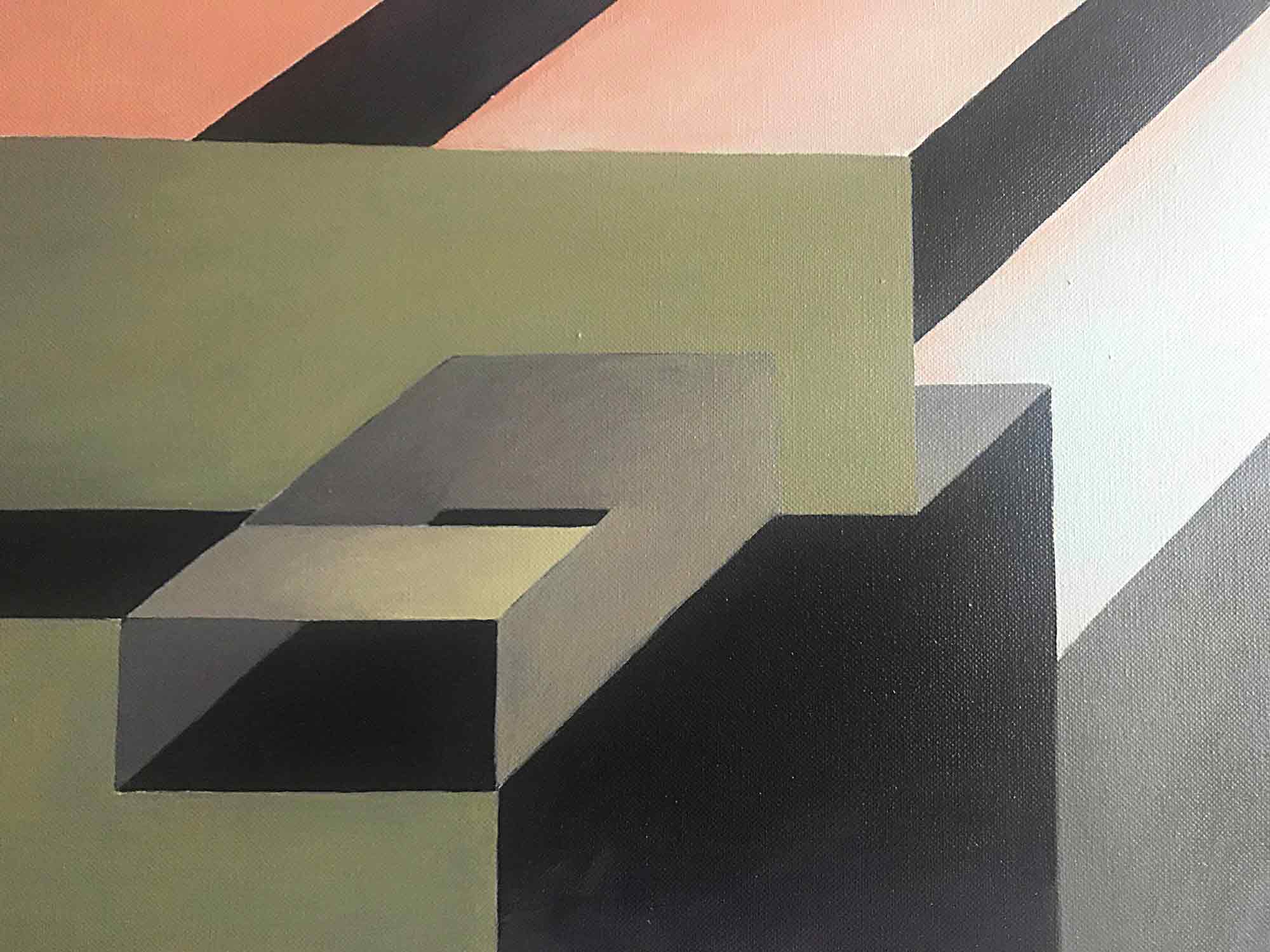 Huge Ron Sims Acrylic on Canvas 'Fleeing Bart Simpson' Huge Ron Sims Acrylic on Canvas 'Fleeing Bart Simpson'