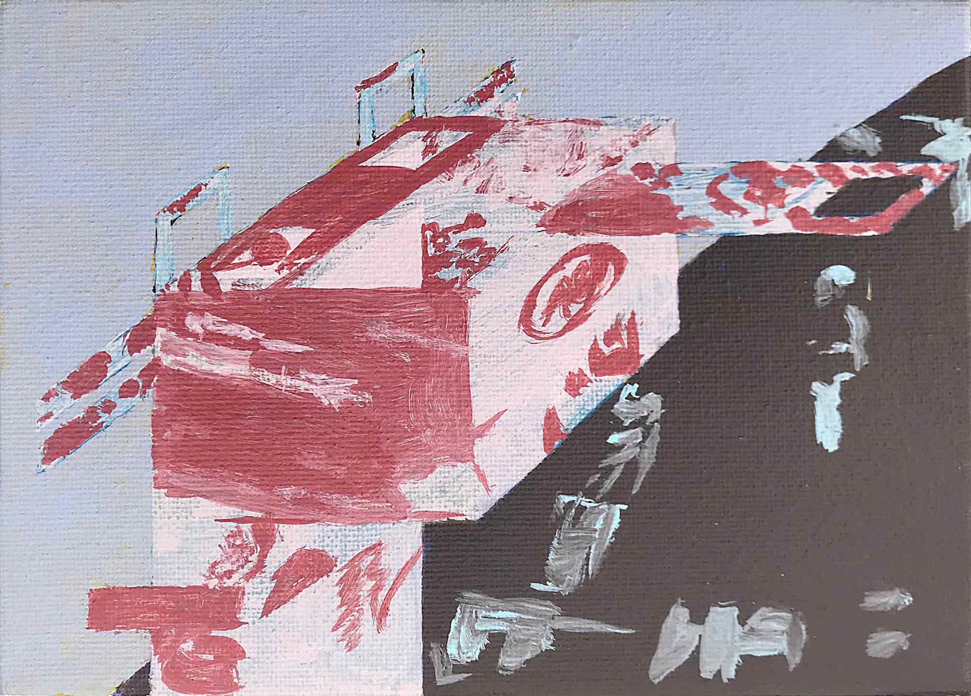 Ron Sims Acrylic on Canvas 'Helicopter Cat'