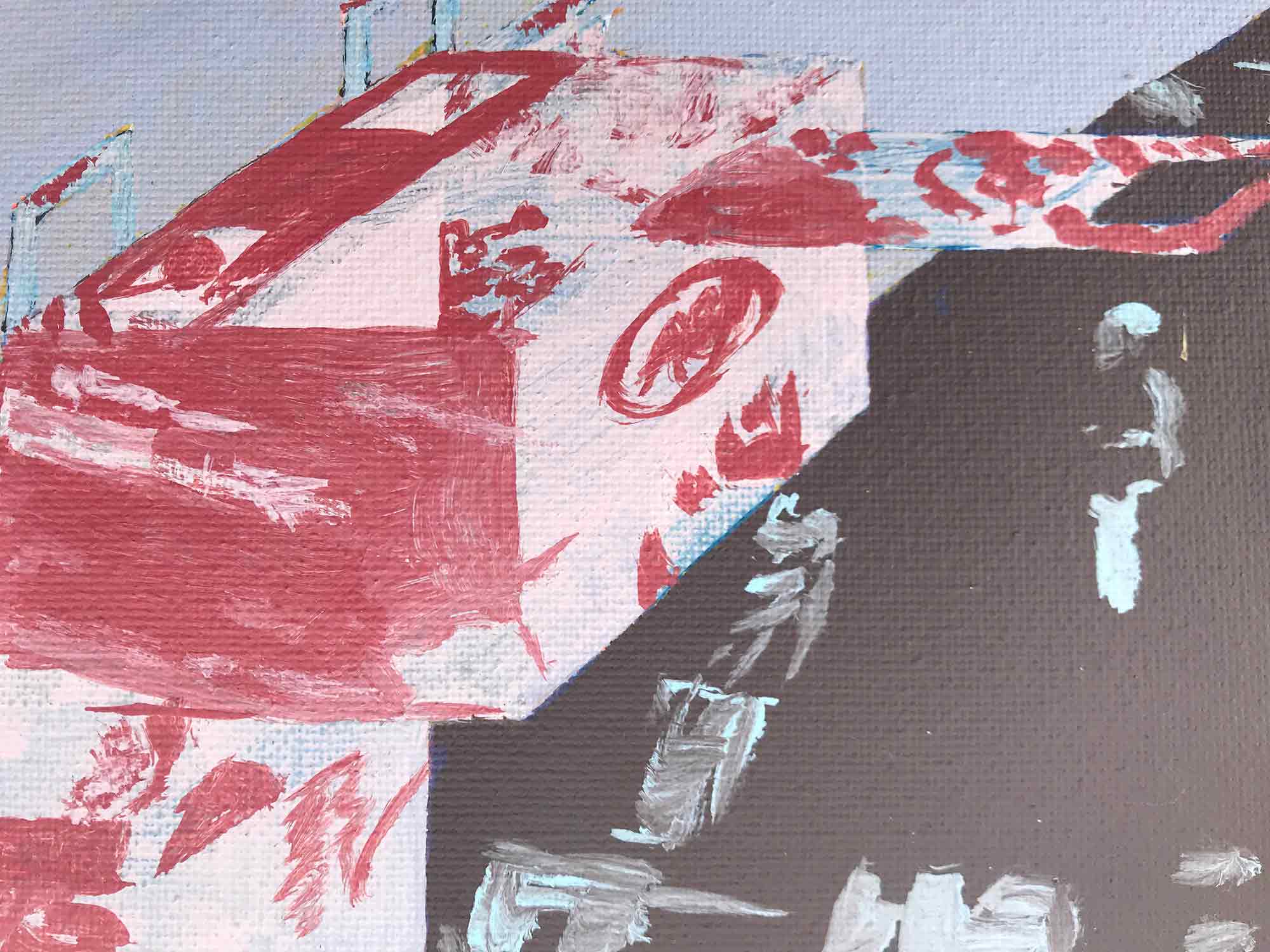 Ron Sims Acrylic on Canvas 'Helicopter Cat' Ron Sims Acrylic on Canvas 'Helicopter Cat'