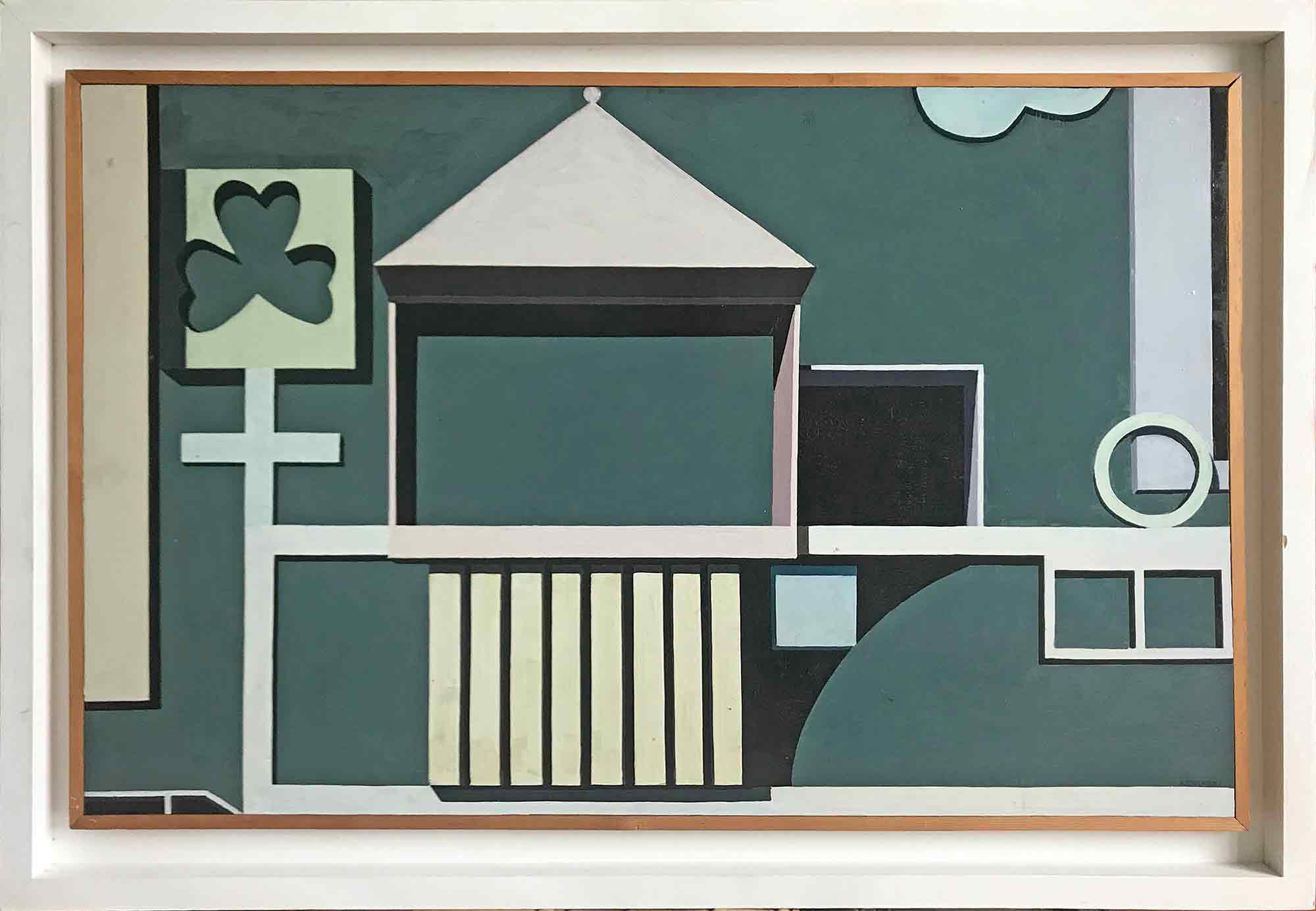 Ron Sims Acrylic on Canvas 'Pavilion' Ron Sims Acrylic on Canvas 'Pavilion'