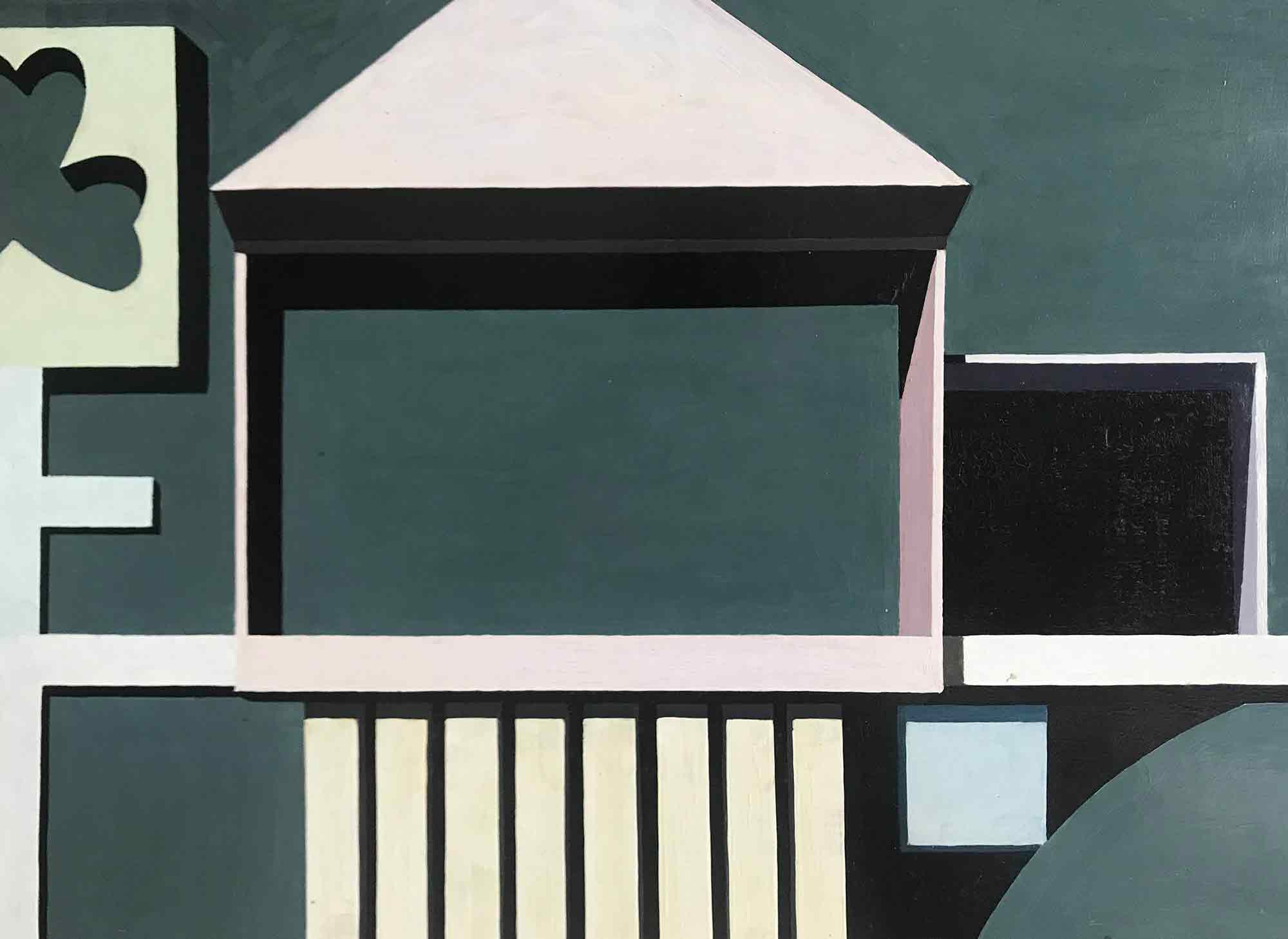 Ron Sims Acrylic on Canvas 'Pavilion' Ron Sims Acrylic on Canvas 'Pavilion'