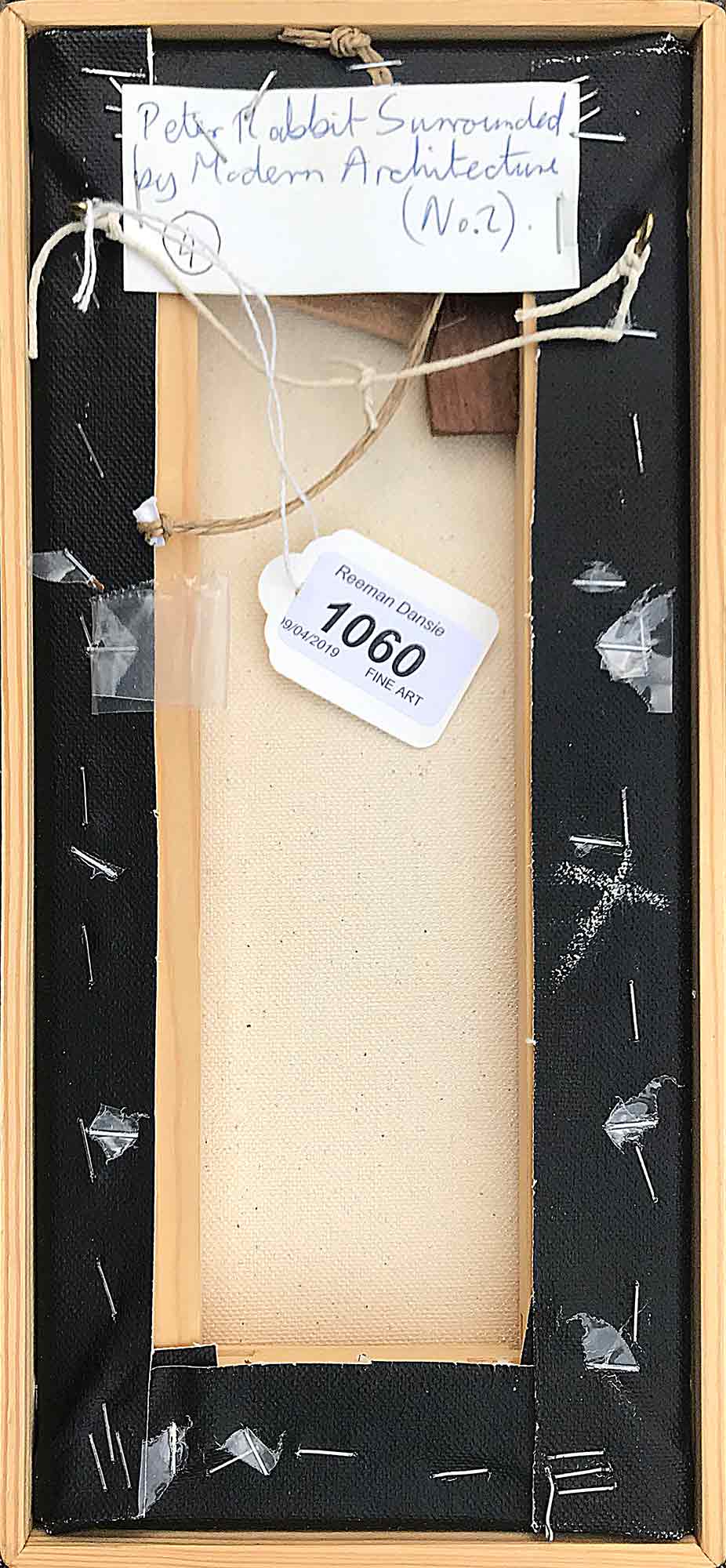 Ron Sims Acrylic on Canvas 'Peter Rabbit Surrounded by Modern Architecture' Ron Sims Acrylic on Canvas 'Peter Rabbit Surrounded by Modern Architecture'