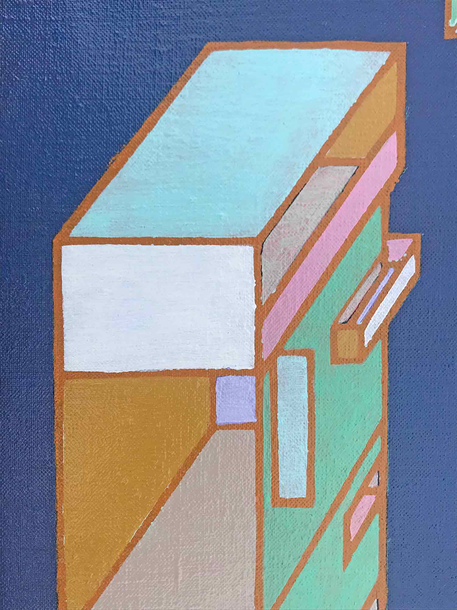 Ron Sims Acrylic on Canvas 'Prophet And Moon' Ron Sims Acrylic on Canvas 'Prophet And Moon'