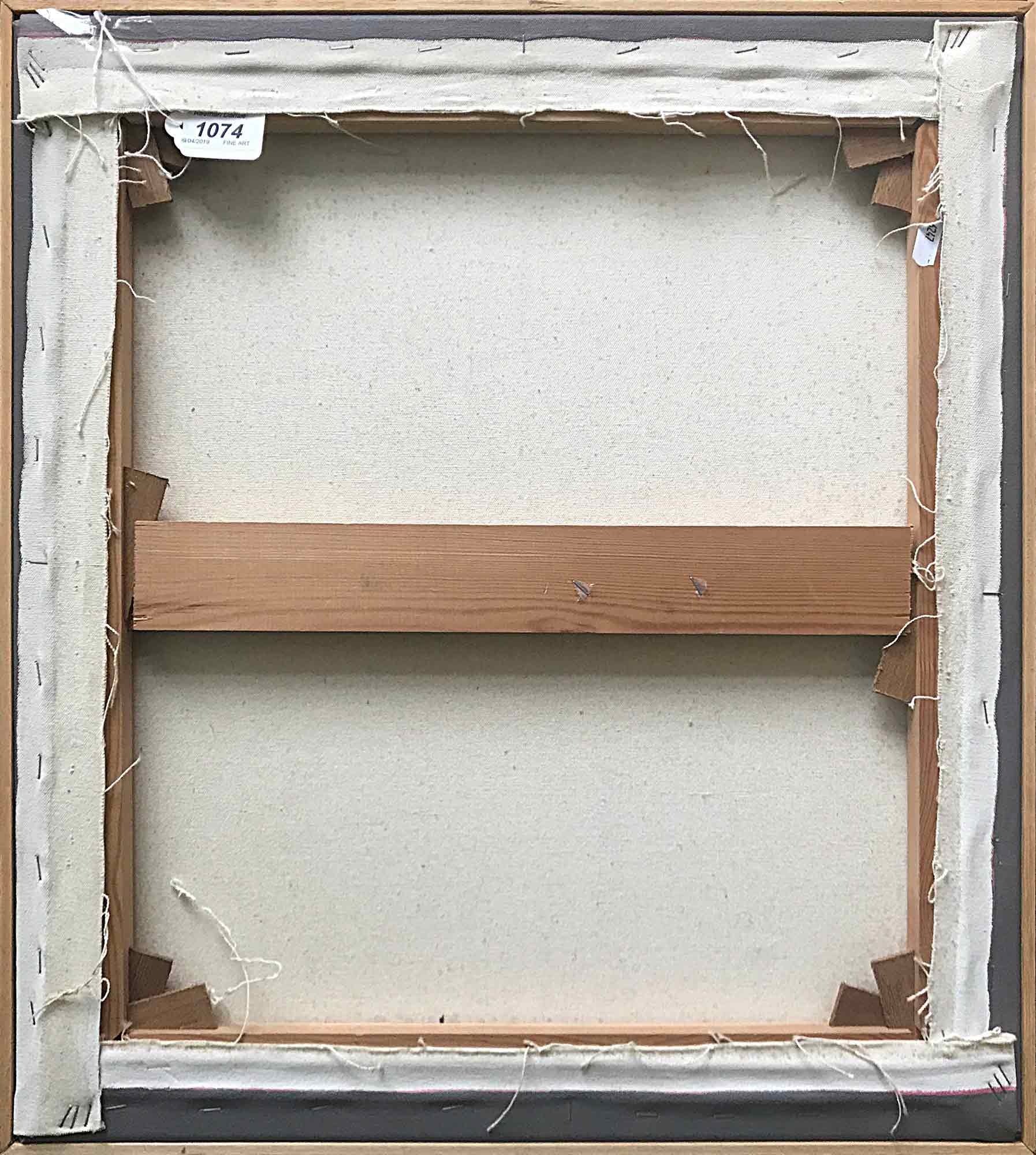 Large Ron Sims Acrylic on Canvas 'Self Portrait at Easel' Large Ron Sims Acrylic on Canvas 'Self Portrait at Easel'