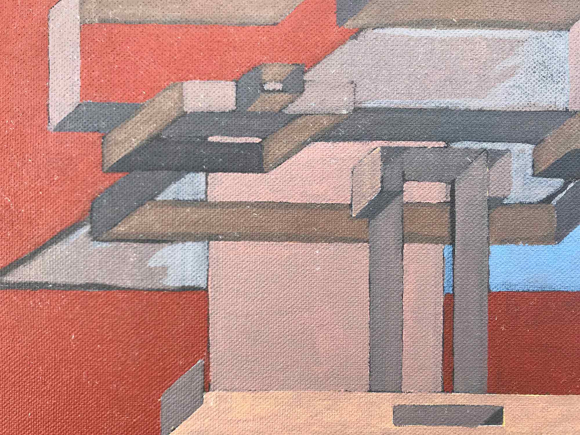 Ron Sims Acrylic on Canvas 'Young Salvador Dali'