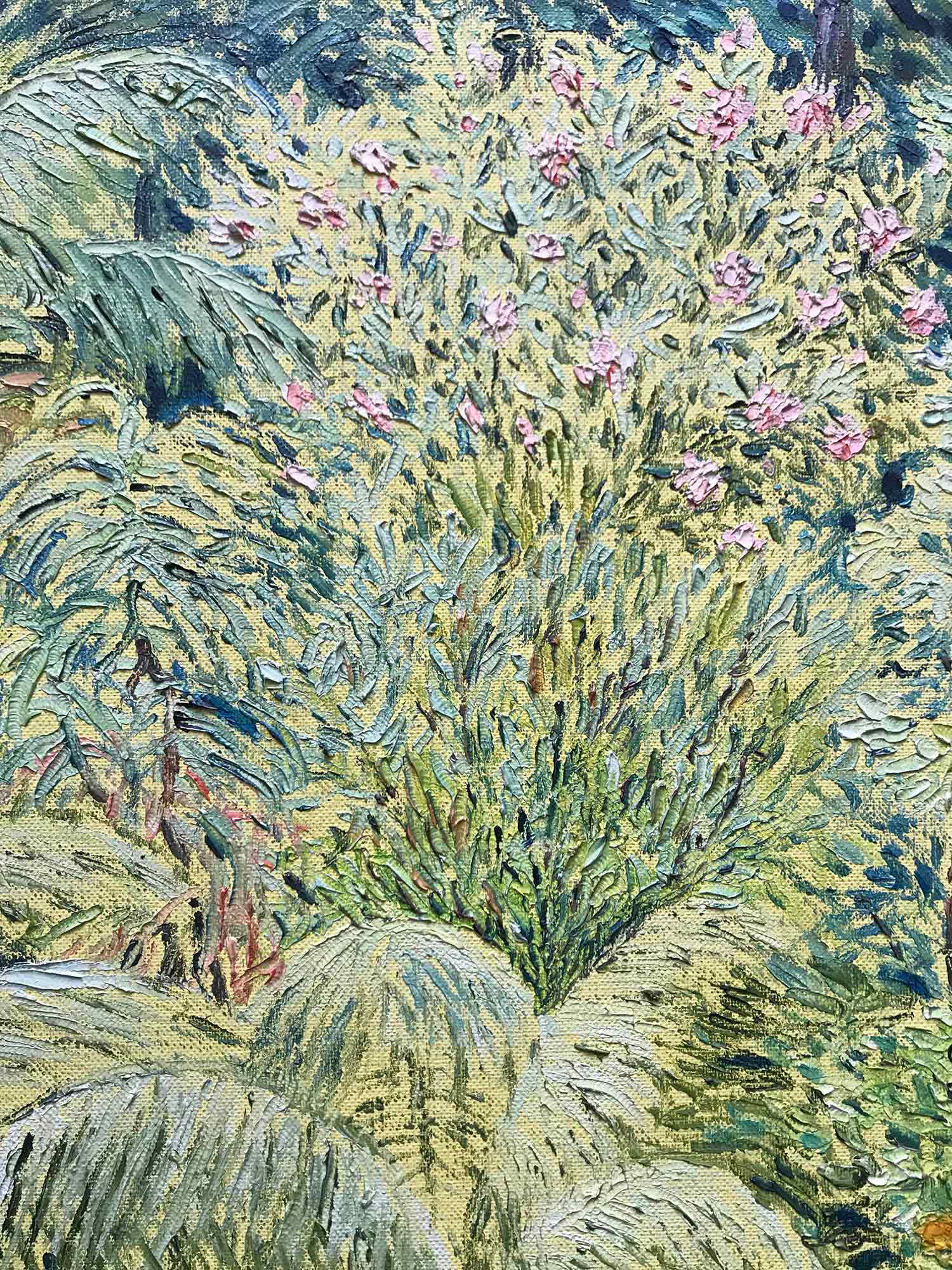 Serge Ponomarev Oil Painting 'Landscape with Leopards' Serge Ponomarev Oil Painting 'Landscape with Leopards'