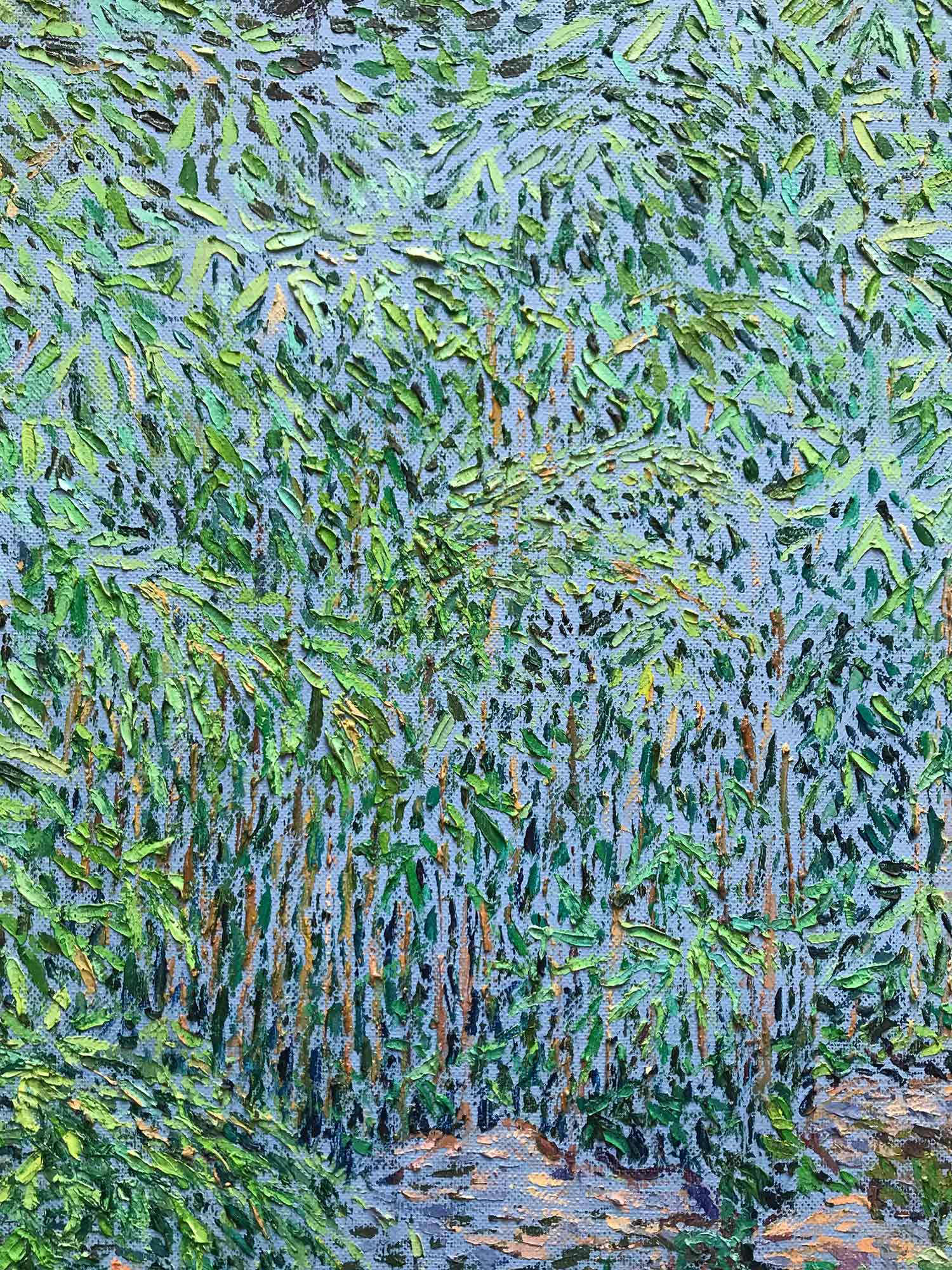 Serge Ponomarev Oil Painting 'Landscape with Tigers'